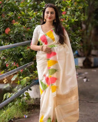 Kp Creation Sarees Feature Premium Soft Lichi Silk Fabric Known For Its Smooth Texture