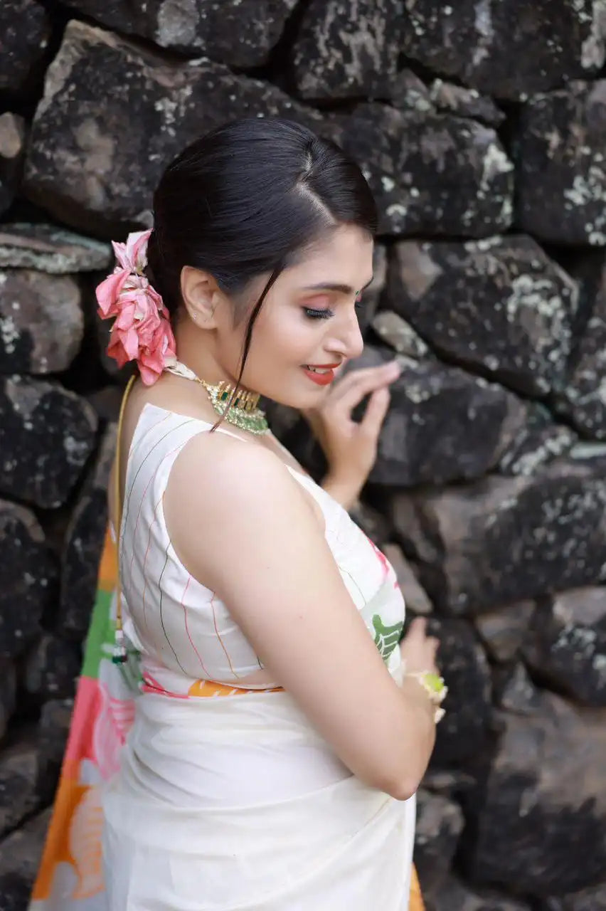 Kp Creation Sarees Feature Premium Soft Lichi Silk Fabric Known For Its Smooth Texture