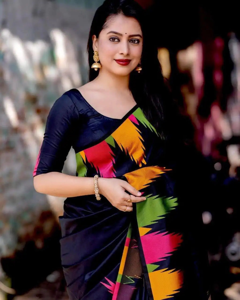Kp Creation Sarees Feature Premium Soft Lichi Silk Fabric Known For Its Smooth Texture
