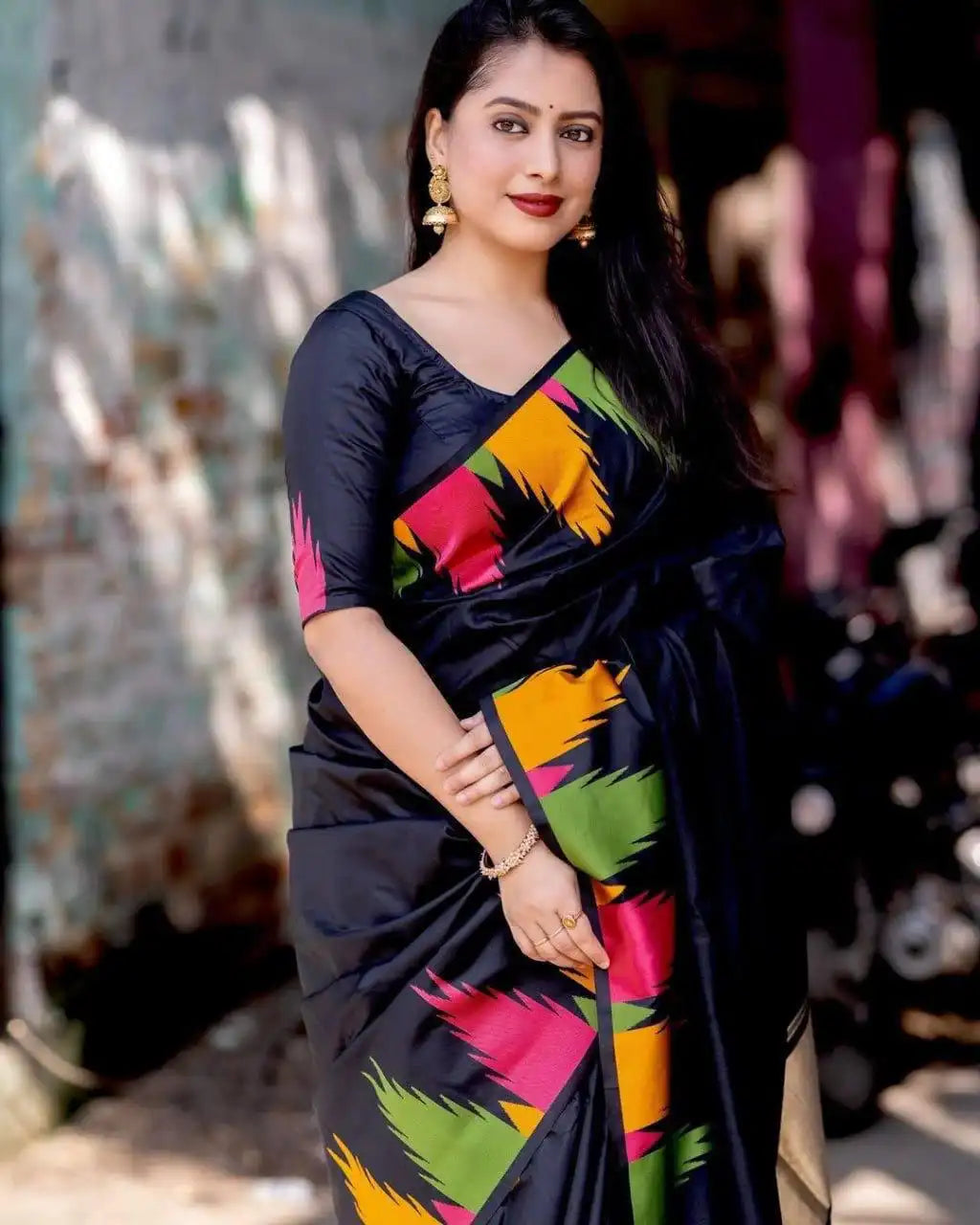 Kp Creation Sarees Feature Premium Soft Lichi Silk Fabric Known For Its Smooth Texture
