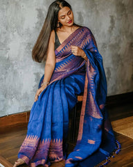 Kp Creation Sarees Are Crafted With Soft Lilan Slab Sarees With Rich Weaving Blouse