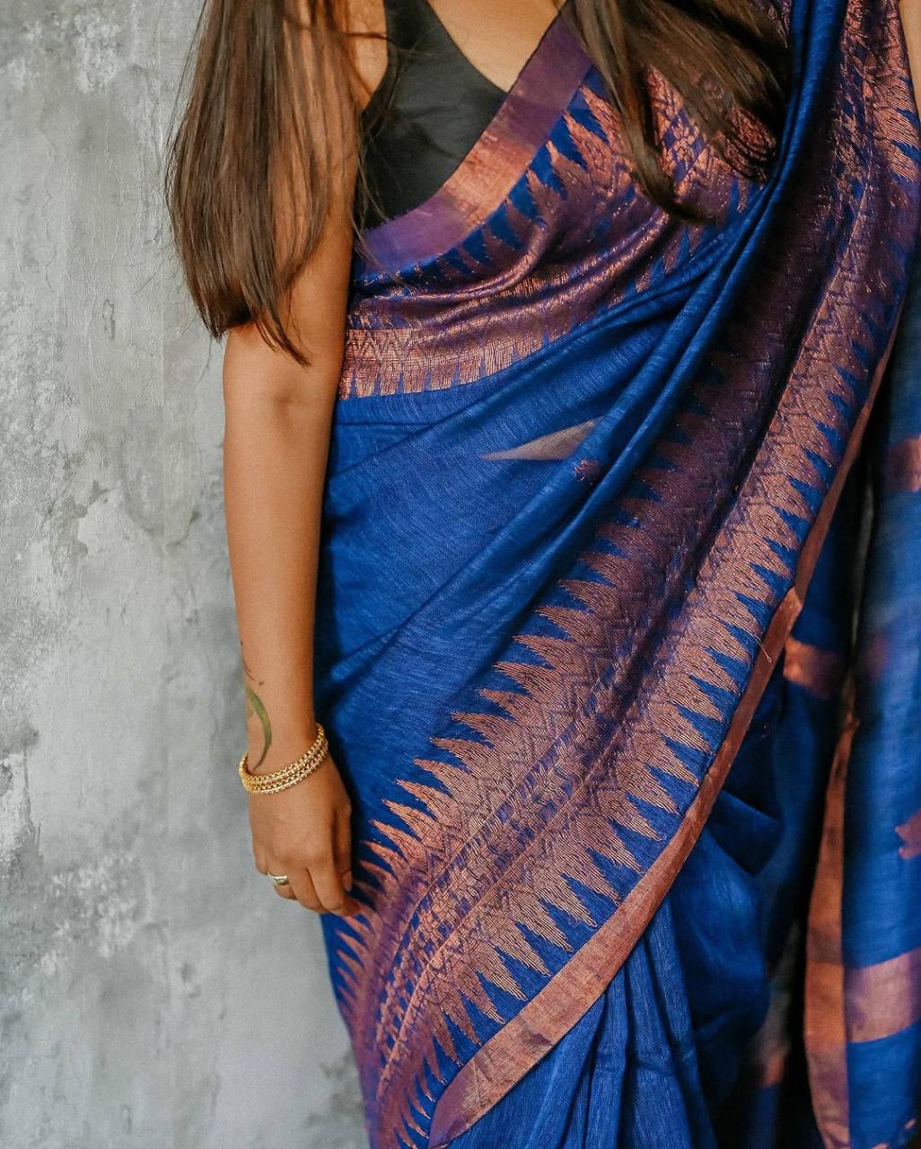 Kp Creation Sarees Are Crafted With Soft Lilan Slab Sarees With Rich Weaving Blouse