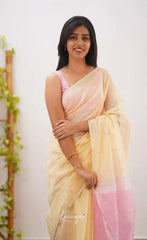 Kp Creation Sarees Feature A Soft Lilan Slab Fabric That Combines Subtle Elegance