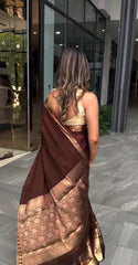 KP CREATION Sarees Feature Premium Soft Lichi Silk Cloth, known for its smooth texture