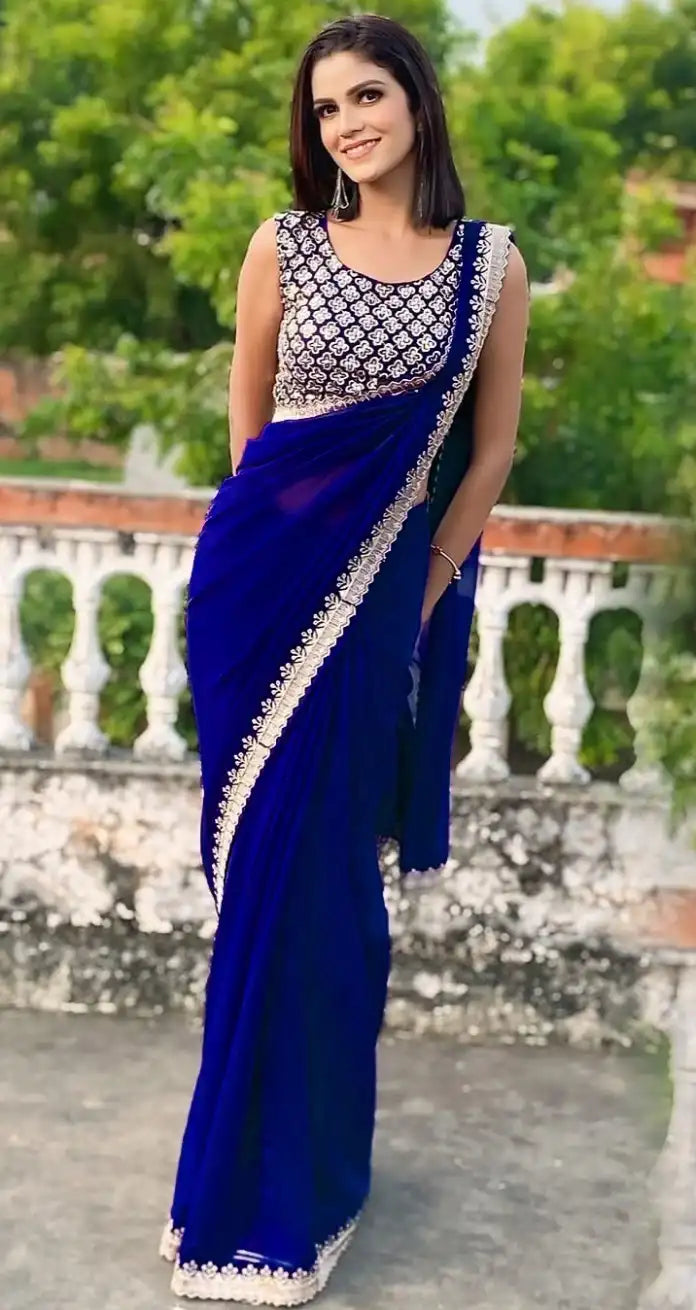JR Sarees Crafted With Georgette Fabric Offer A Lightweight And Elegant Drape Ideal For Both Casual And Formal