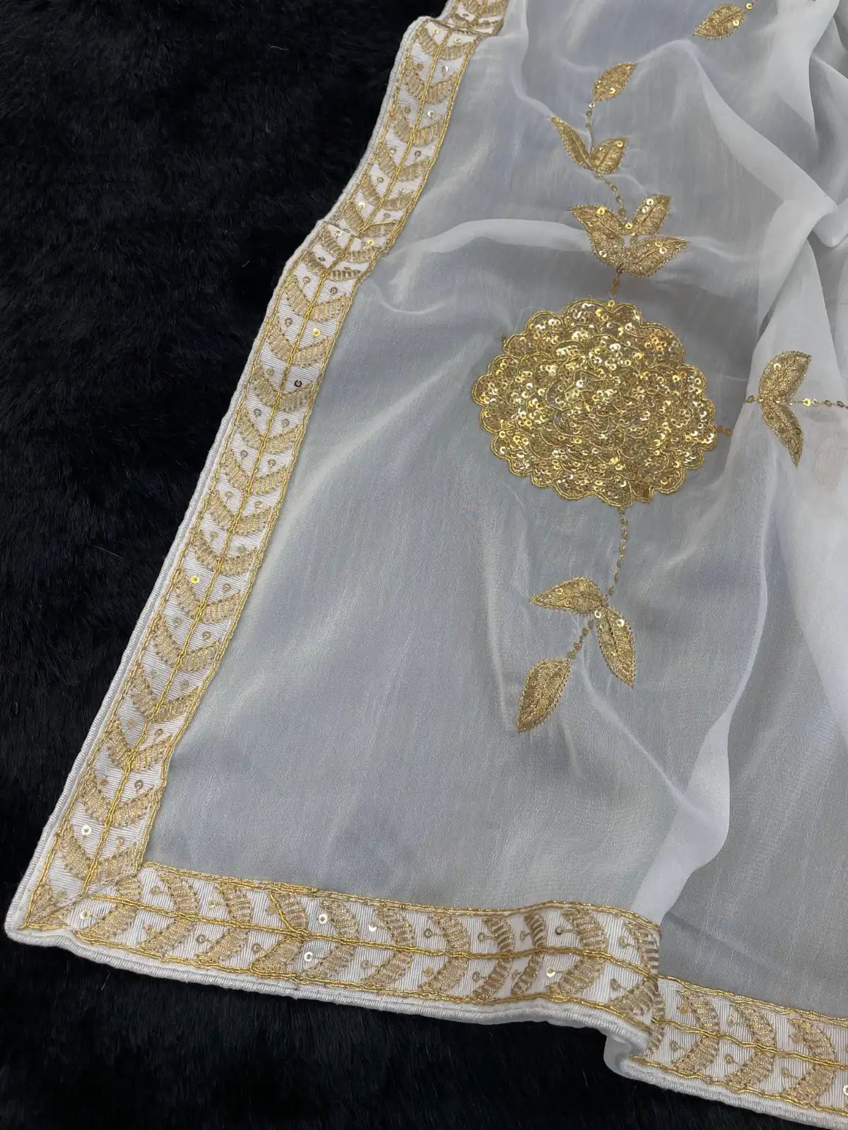 JR Sarees Are Crafted From Premium Rangoli Silk Fabric Enhanced With Delicate Sequence Embroider