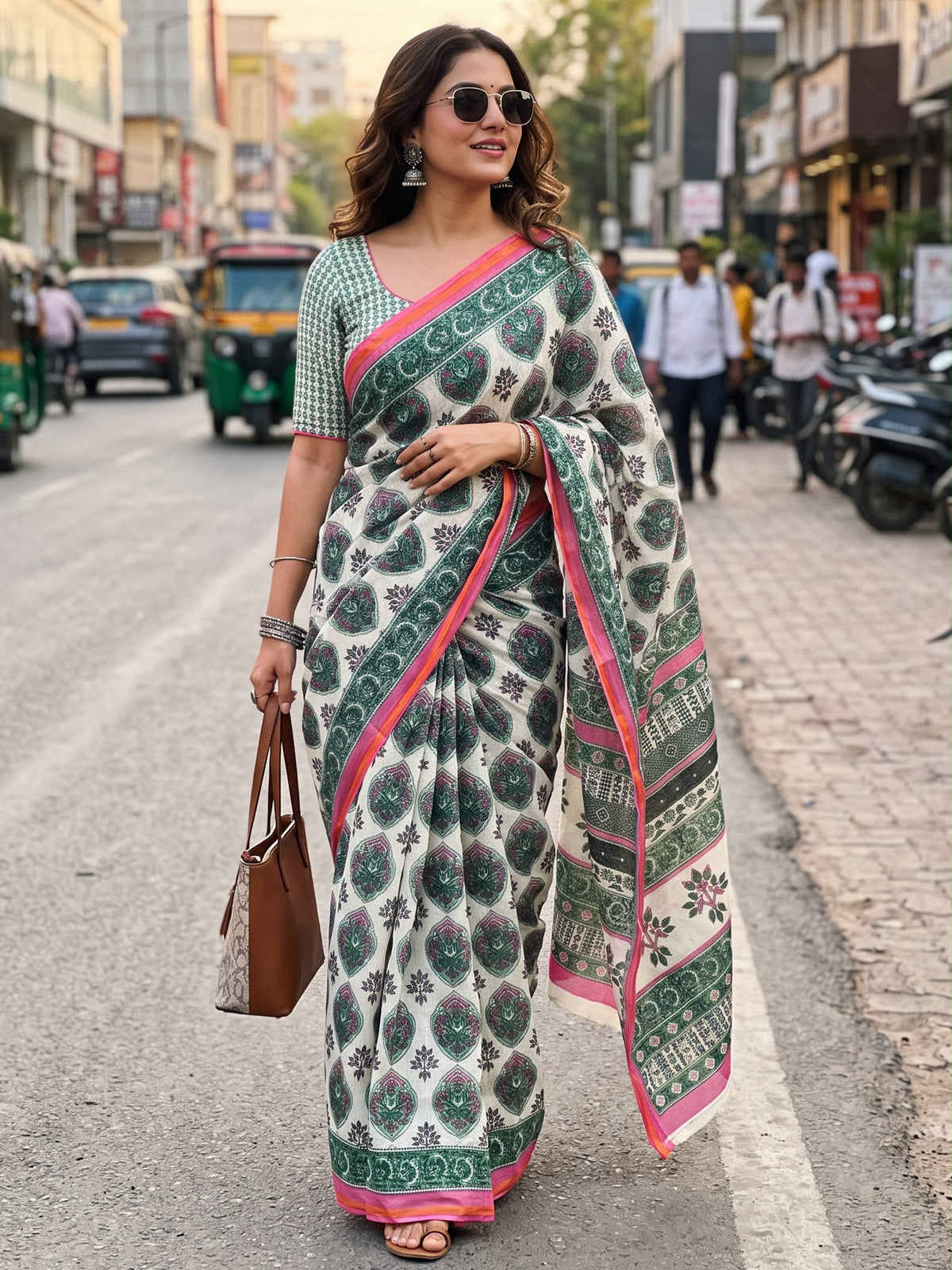 Maslin Cotton Saree