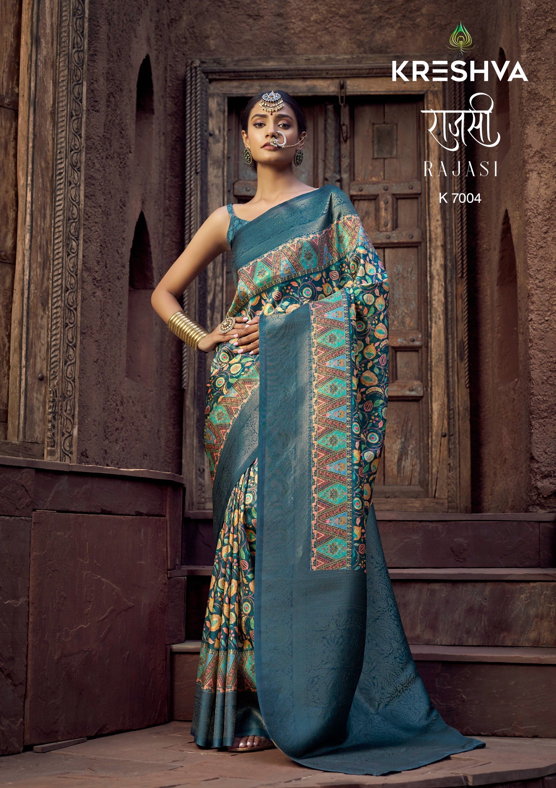 Kreshva Jacquard Silk Sarees With Zari work