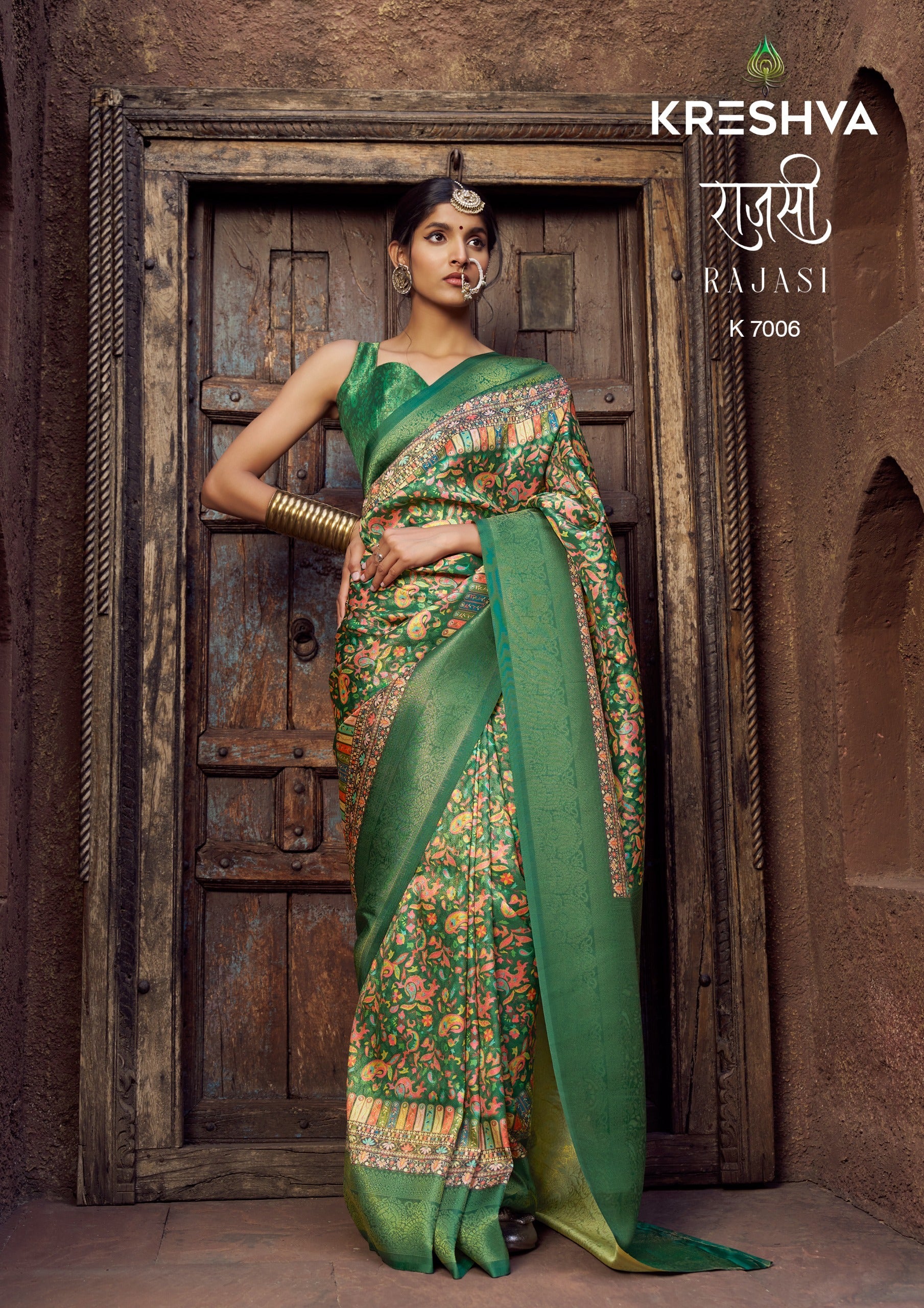 Kreshva Jacquard Silk Sarees With Zari work