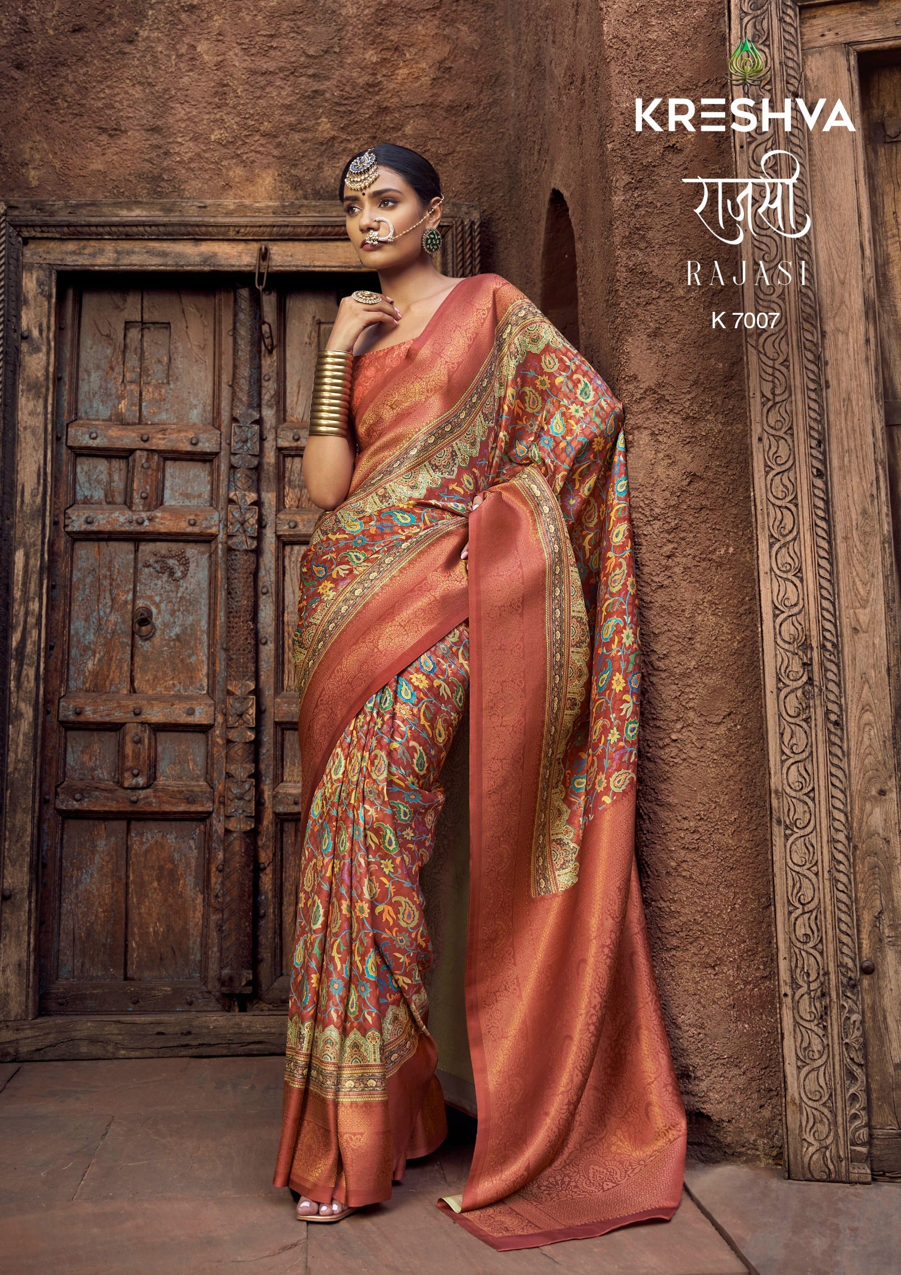 Kreshva Jacquard Silk Sarees With Zari work