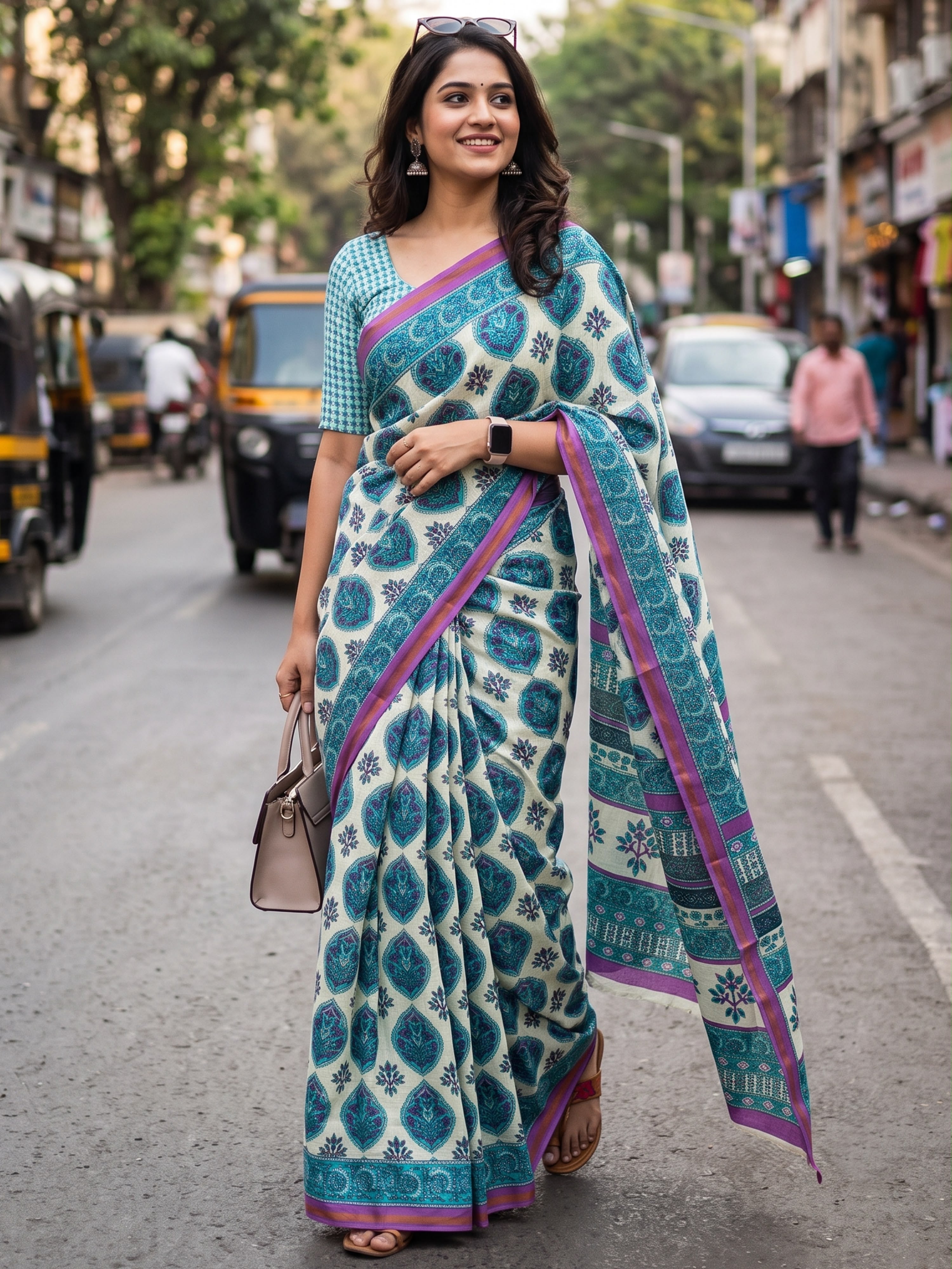 Maslin Cotton Saree Secondary image