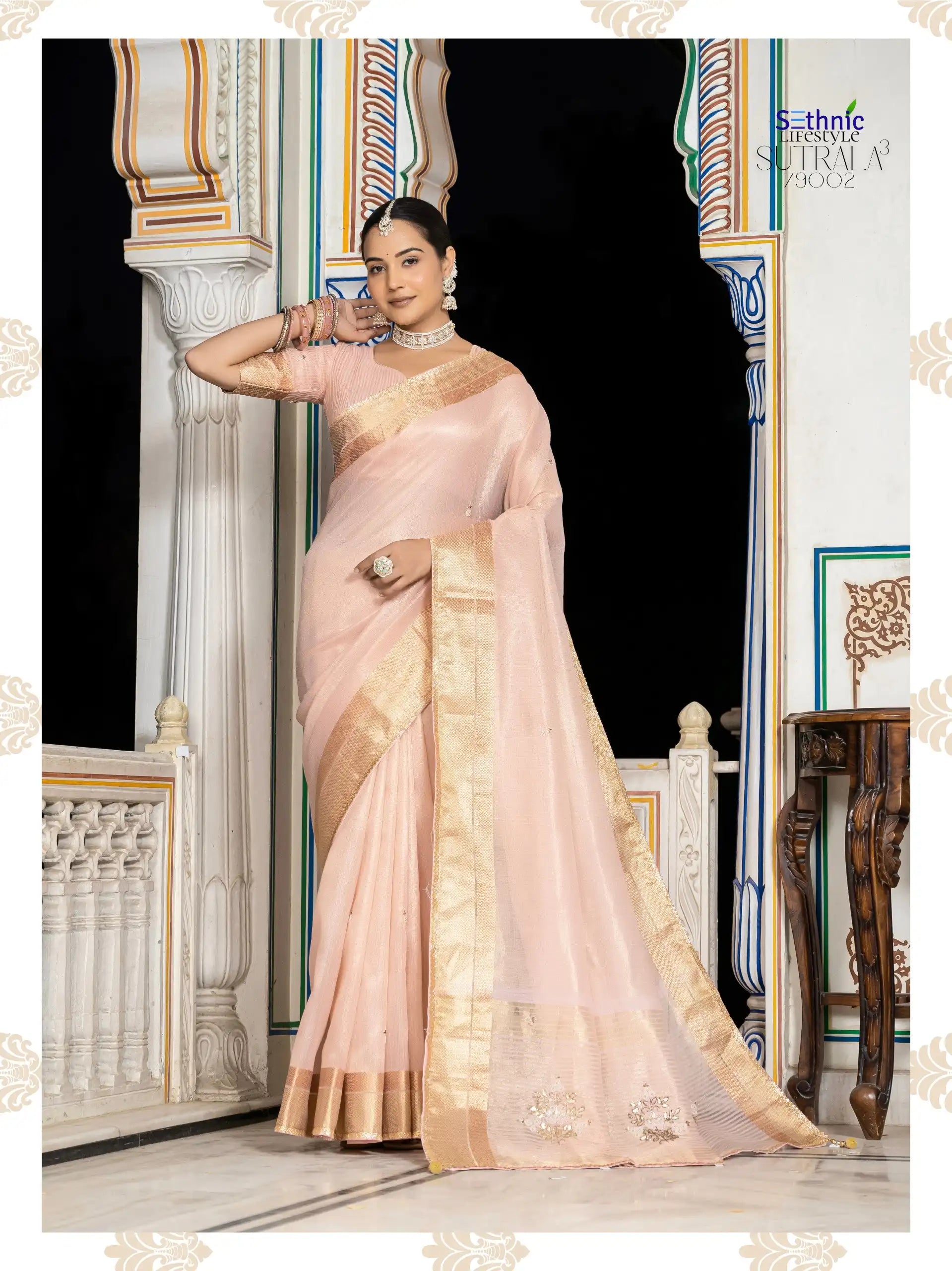 Sethnic Sarees Combine The Delicate Texture Of Tissue With The Natural Strength Of Linen