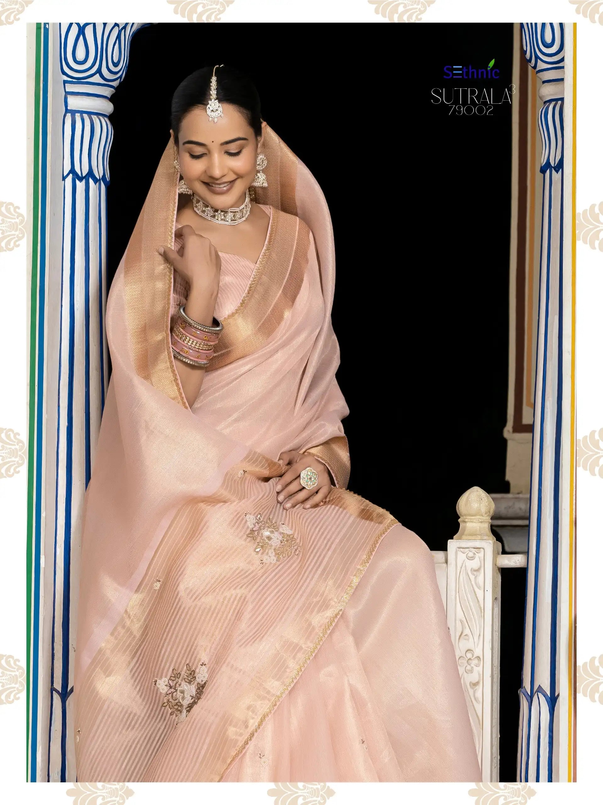 Sethnic Sarees Combine The Delicate Texture Of Tissue With The Natural Strength Of Linen