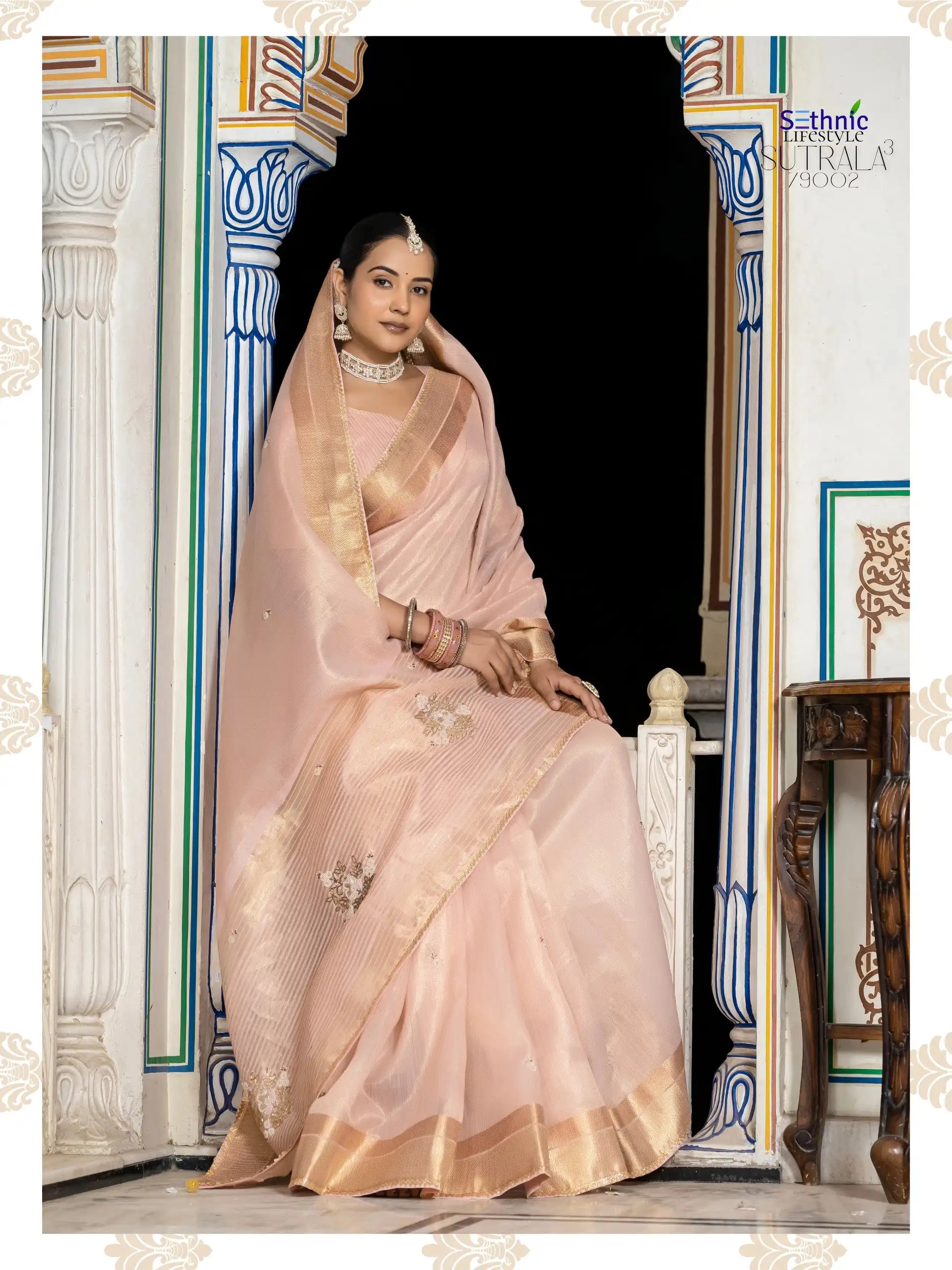Sethnic Sarees Combine The Delicate Texture Of Tissue With The Natural Strength Of Linen