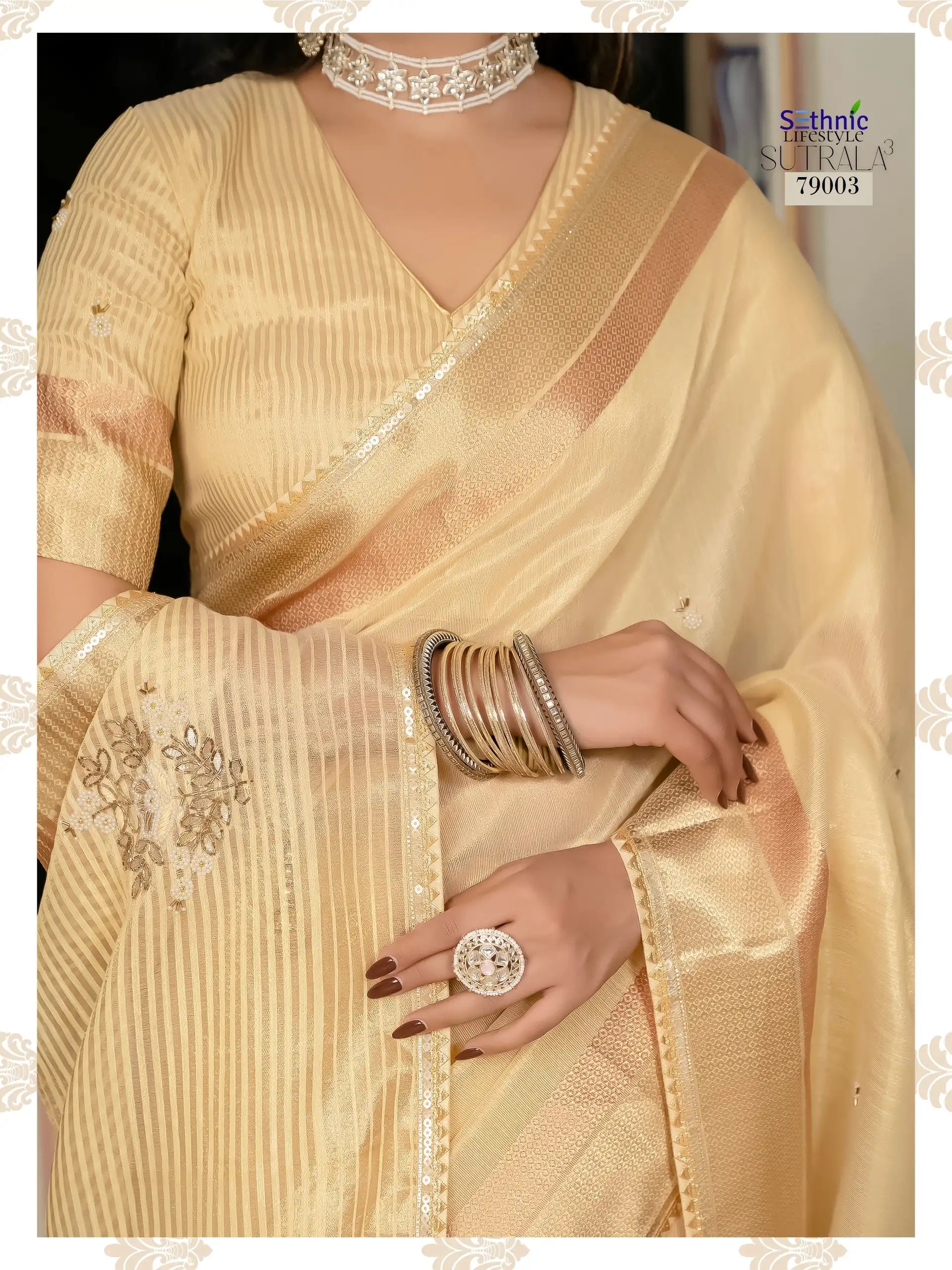 Sethnic Sarees Combine The Delicate Texture Of Tissue With The Natural Strength Of Linen