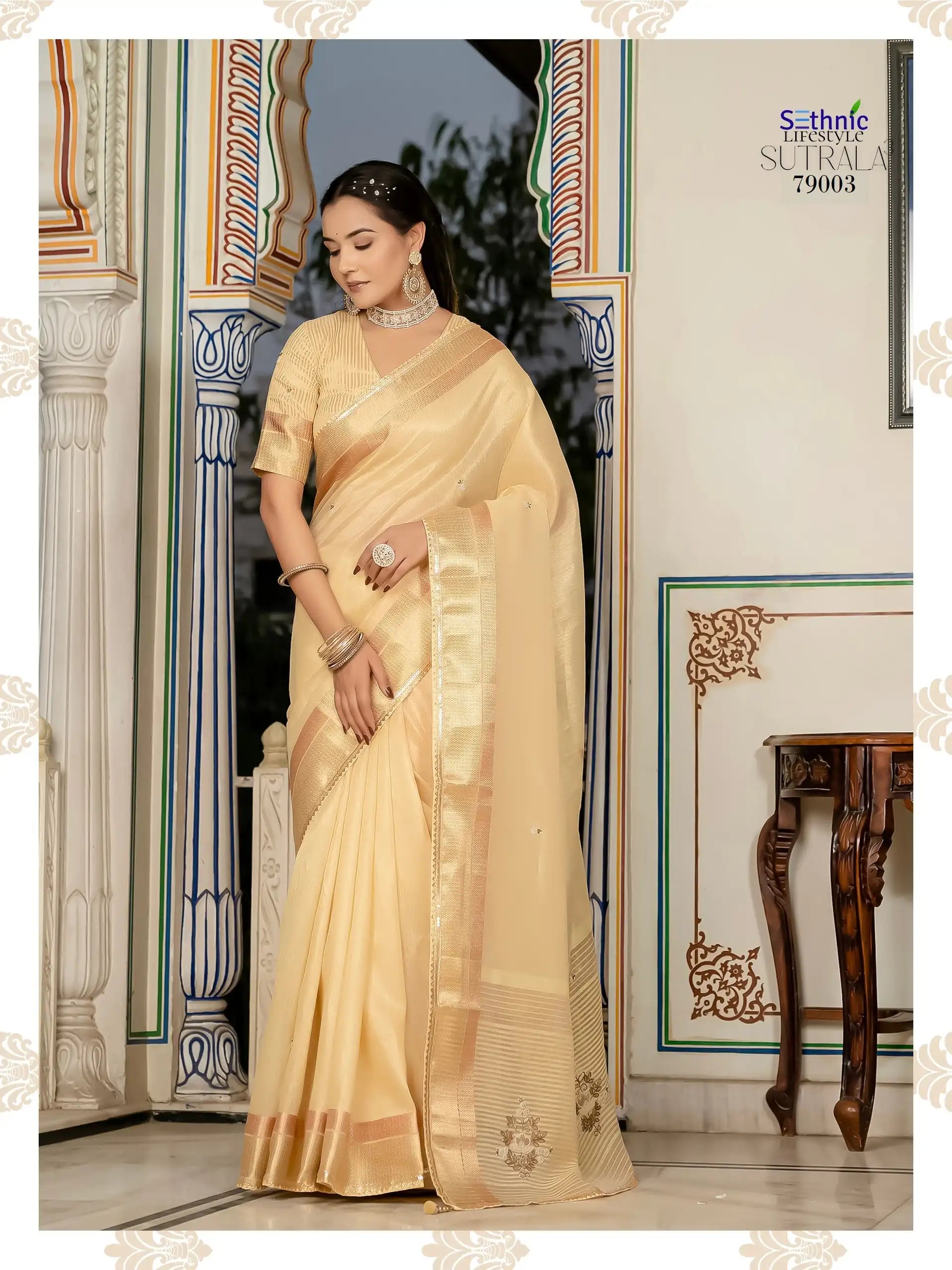 Sethnic Sarees Combine The Delicate Texture Of Tissue With The Natural Strength Of Linen