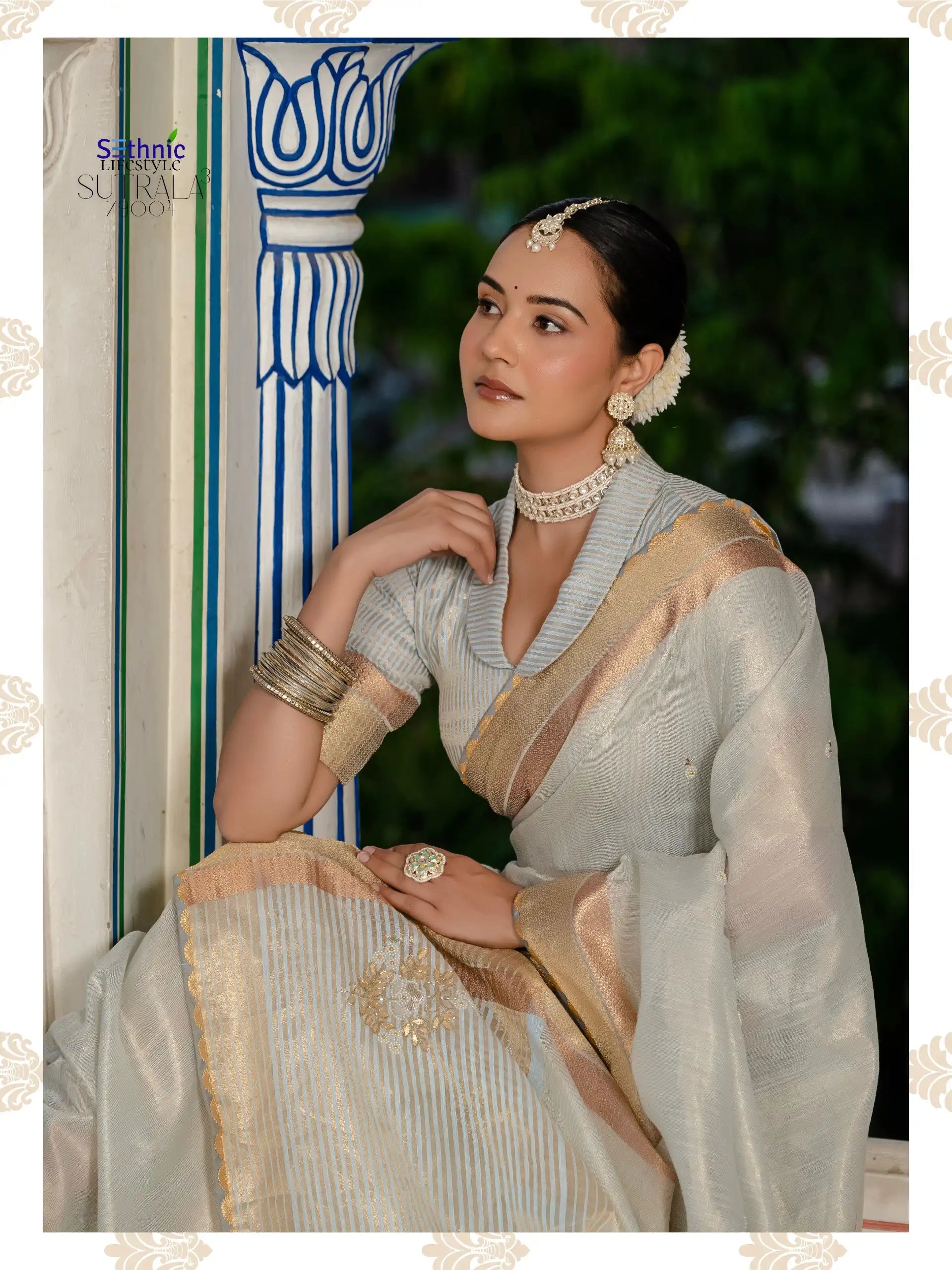 Sethnic Sarees Combine The Delicate Texture Of Tissue With The Natural Strength Of Linen