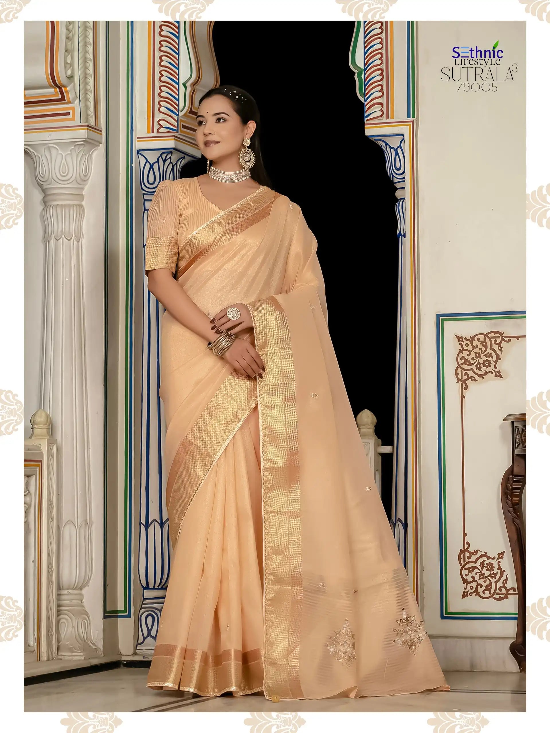 Sethnic Sarees Combine The Delicate Texture Of Tissue With The Natural Strength Of Linen