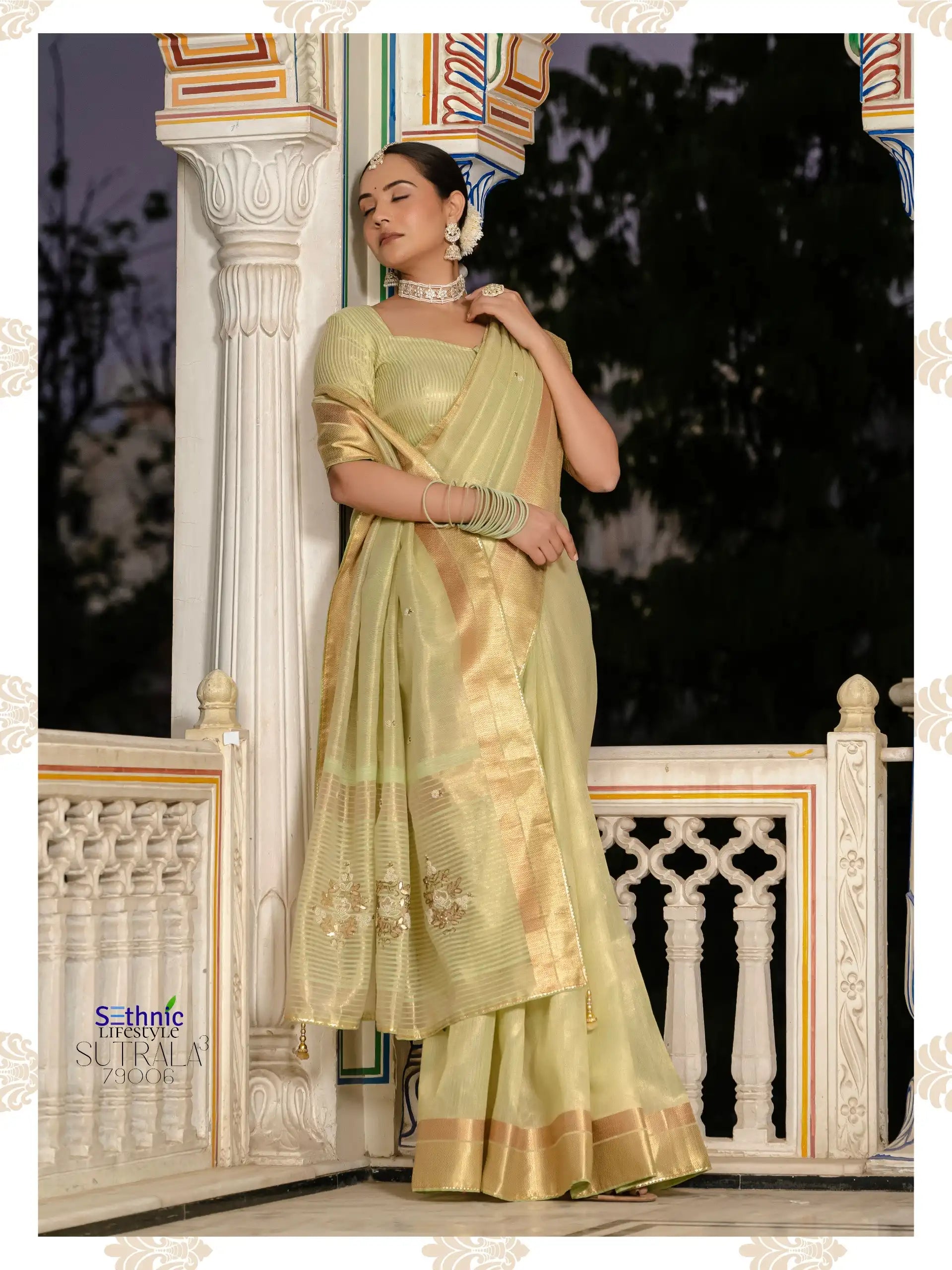 Sethnic Sarees Combine The Delicate Texture Of Tissue With The Natural Strength Of Linen