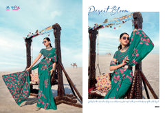 Vipul Georgette Patten Sarees With Elegant Design Featuring Intricate Patten Work