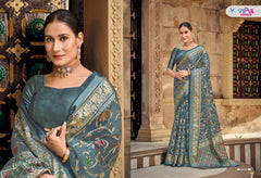 Vipul Brasso Sarees Offer Crafted With Intricate Brasso Work