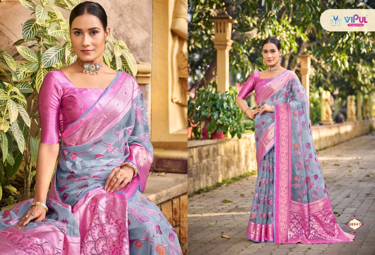 Vipul Brasso Sarees Offer A Luxurious Blend Of Traditional Elegance Style With Vibrant Color