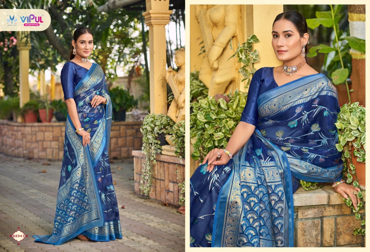 Vipul Brasso Sarees Offer A Luxurious Blend Of Traditional Elegance Style With Vibrant Color