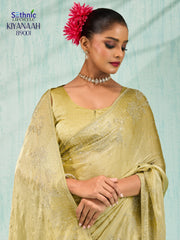 Sethnic Dual Tone Chiffon Sarees with Vibrant Color