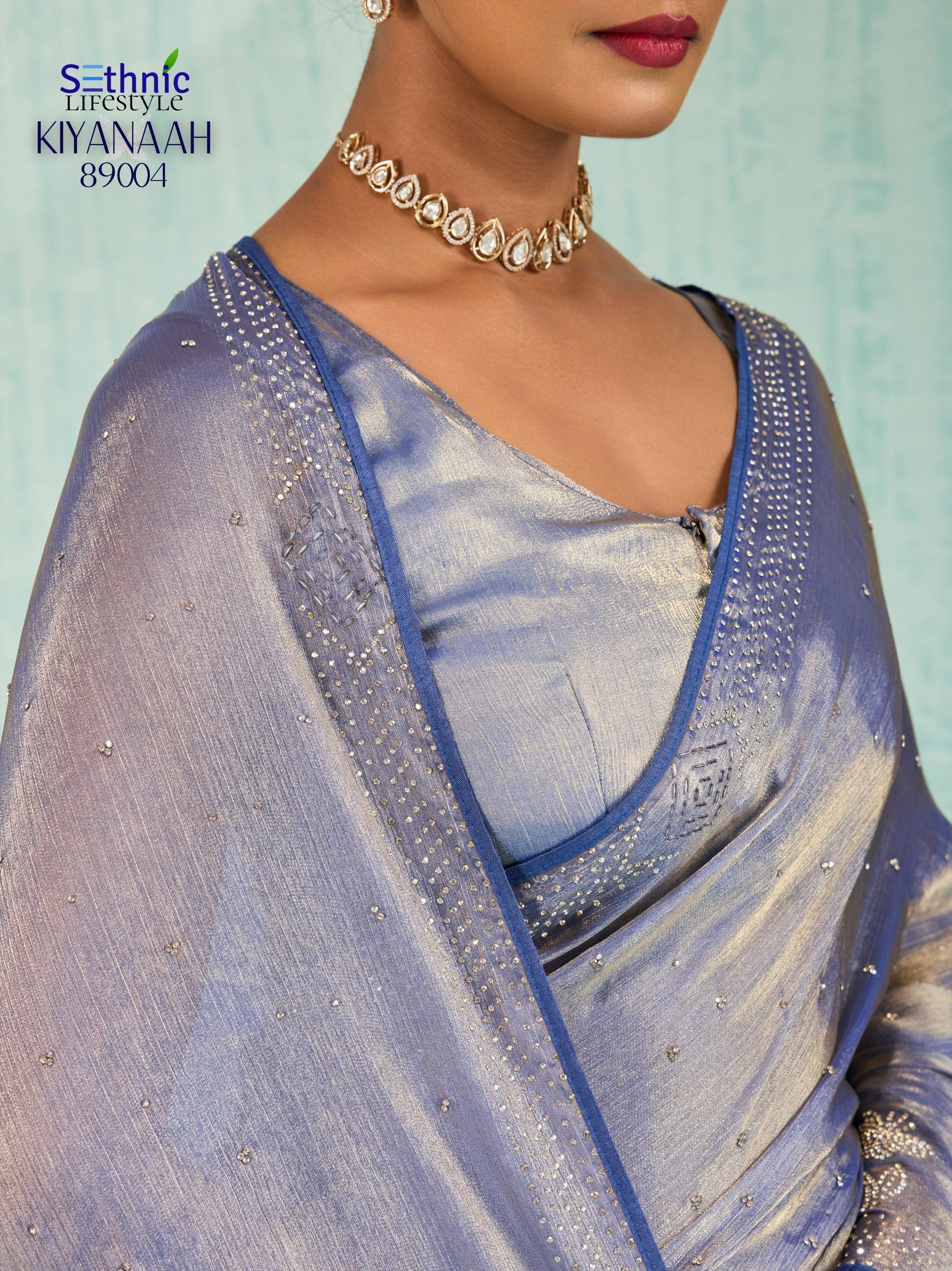 Sethnic Dual Tone Chiffon Sarees with Vibrant Color