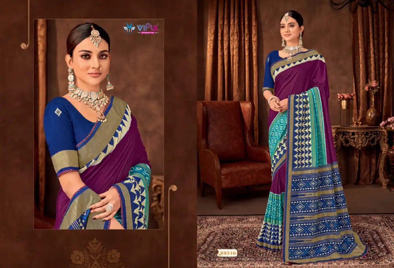 Vipul Sarees Crafted From Soft Silk Offer A Refined Blend Of Comfort And Elegance