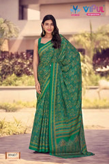 Vipul Sarees Crafted From Premium Crepe Fabric Offer A Smooth Lightweight Drape That Enhances Comfort