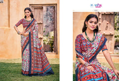 Vipul Crepe Silk Sarees Combine With Smooth Texture