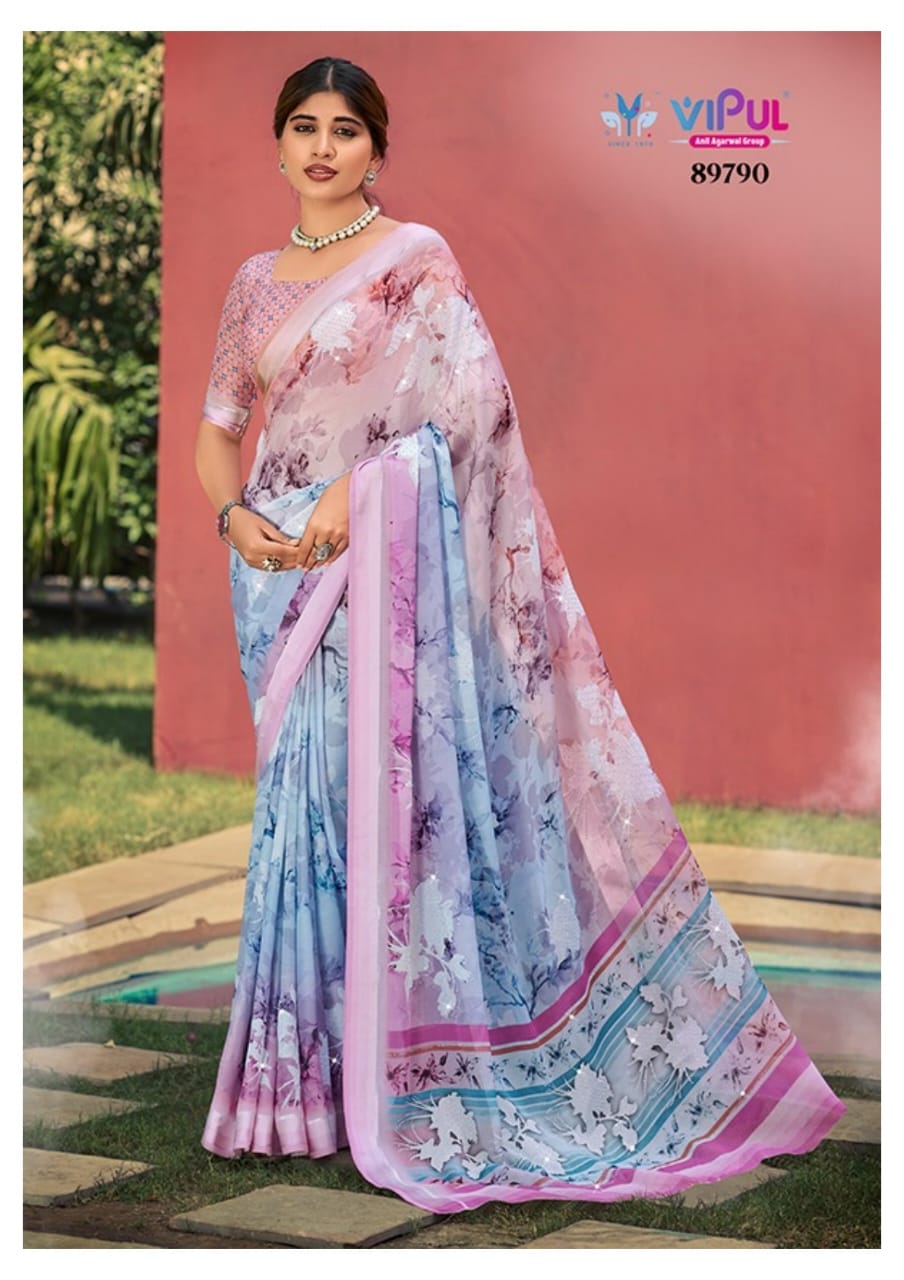 Vipul Dal Mos Sarees Offers A Refiend Blend Of Traditional Carftsmanship