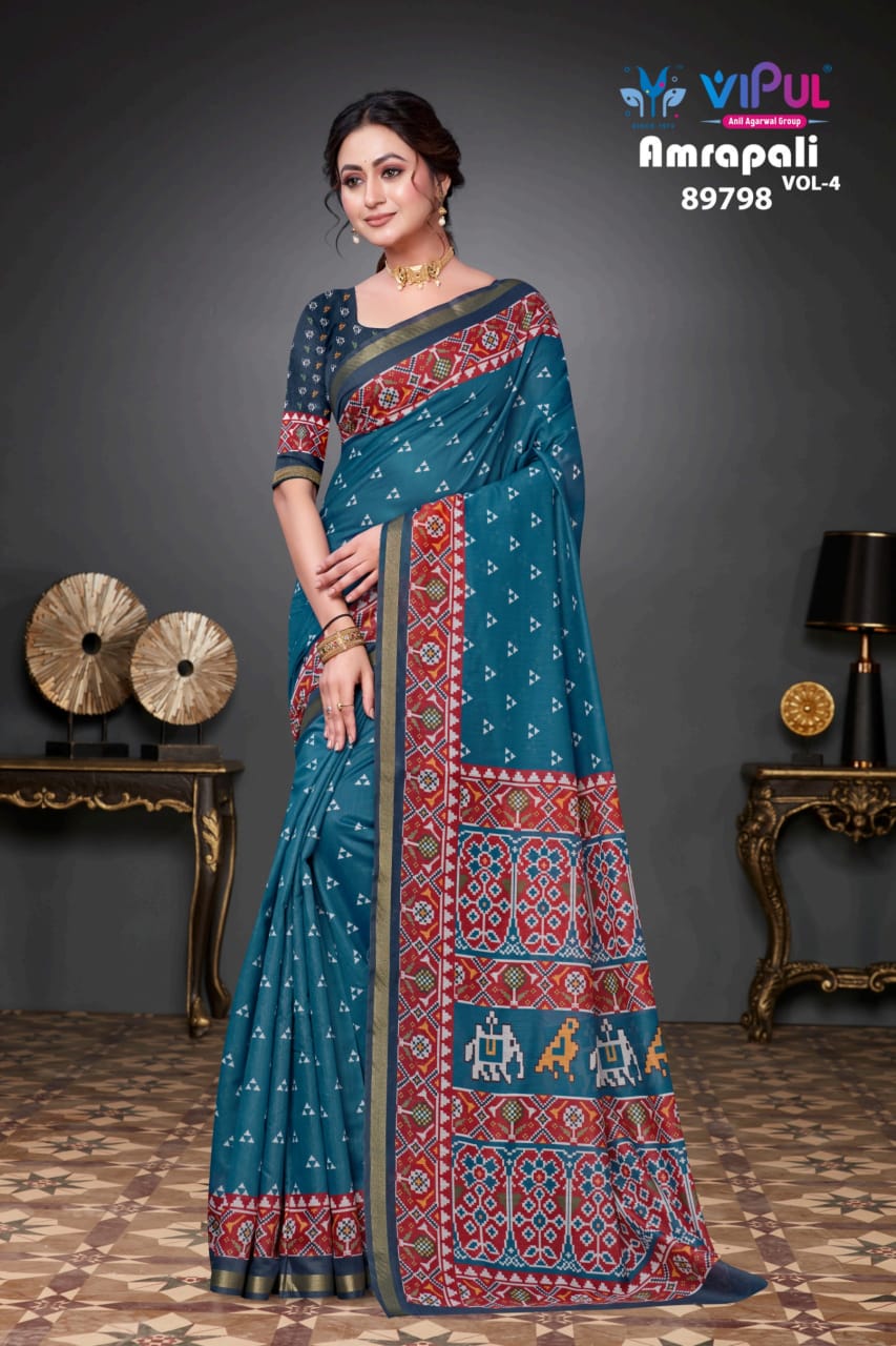 Vipul Cotton Sarees With Perfect Blend With Comfort and Elegance