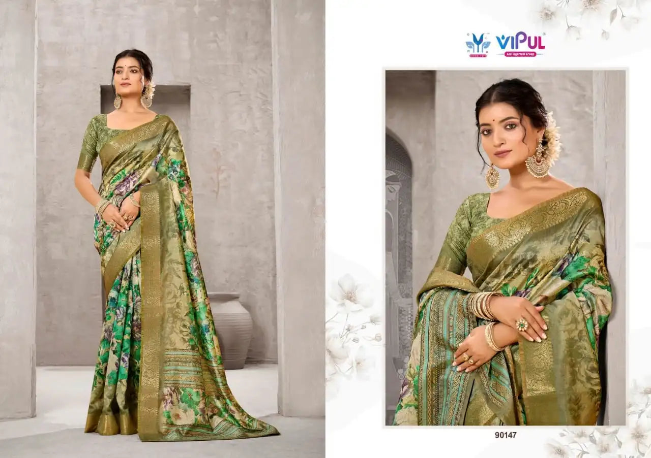 Vipul Sarees Feature Exquisite Silk Weaving Borders That Enhance Their Elegance