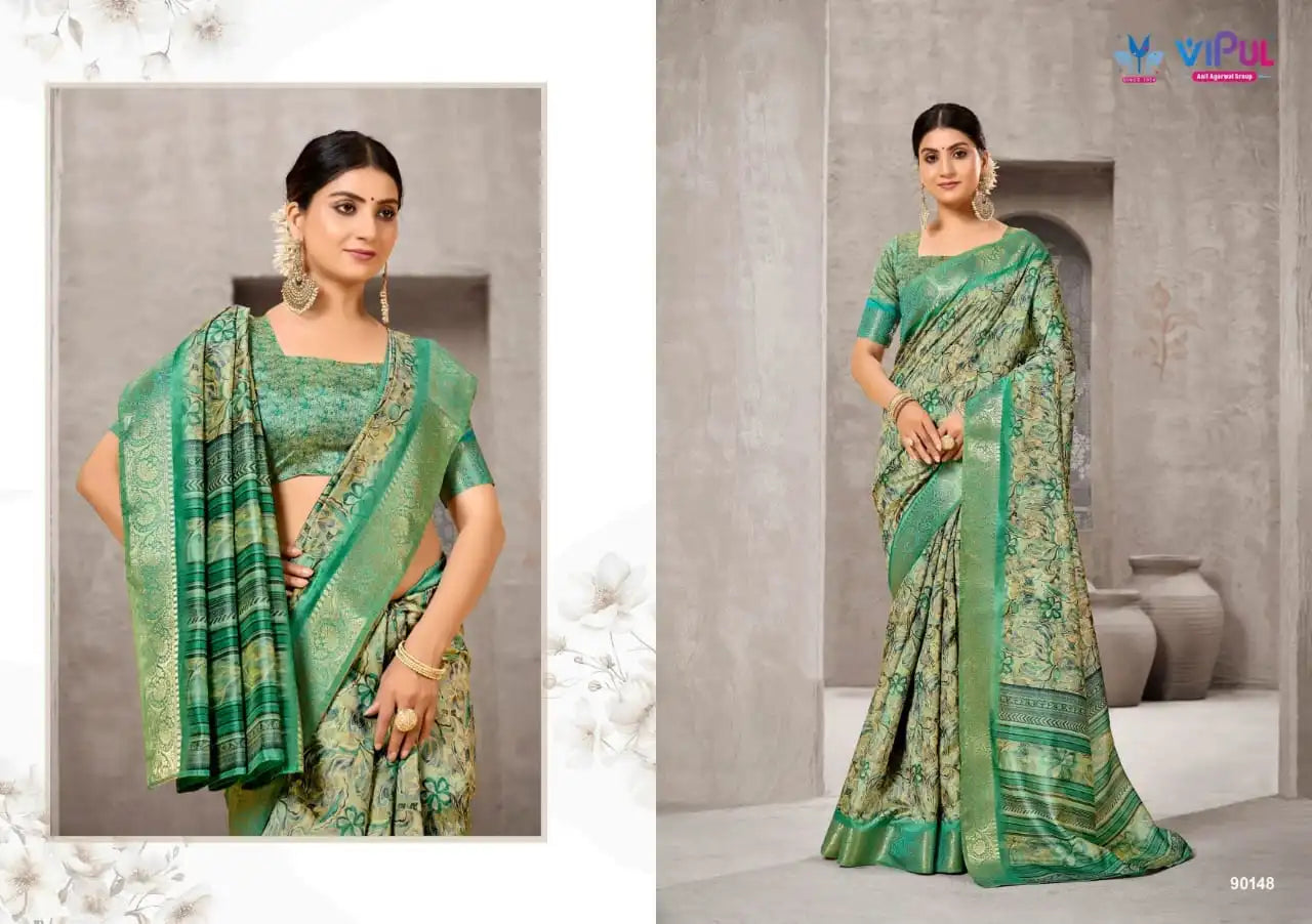 Vipul Sarees Feature Exquisite Silk Weaving Borders That Enhance Their Elegance