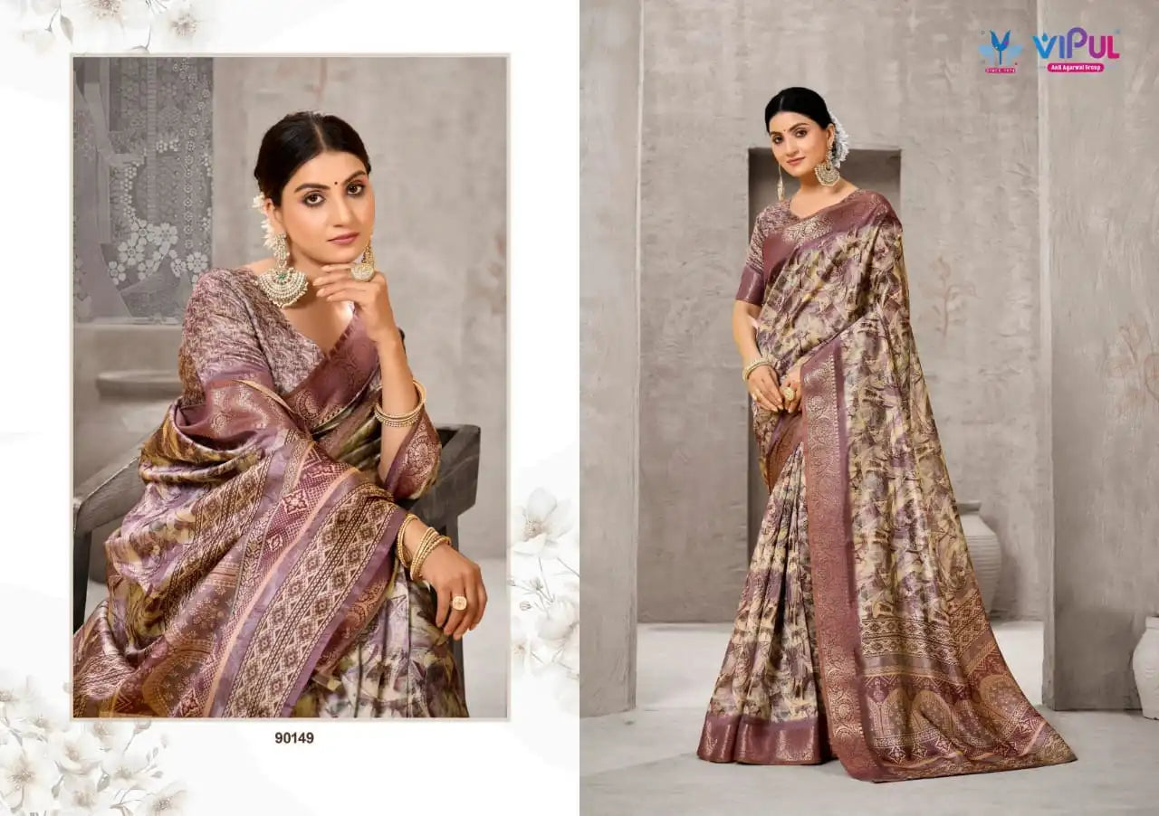 Vipul Sarees Feature Exquisite Silk Weaving Borders That Enhance Their Elegance