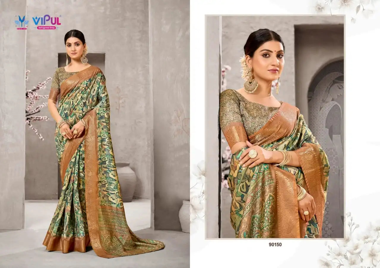 Vipul Sarees Feature Exquisite Silk Weaving Borders That Enhance Their Elegance