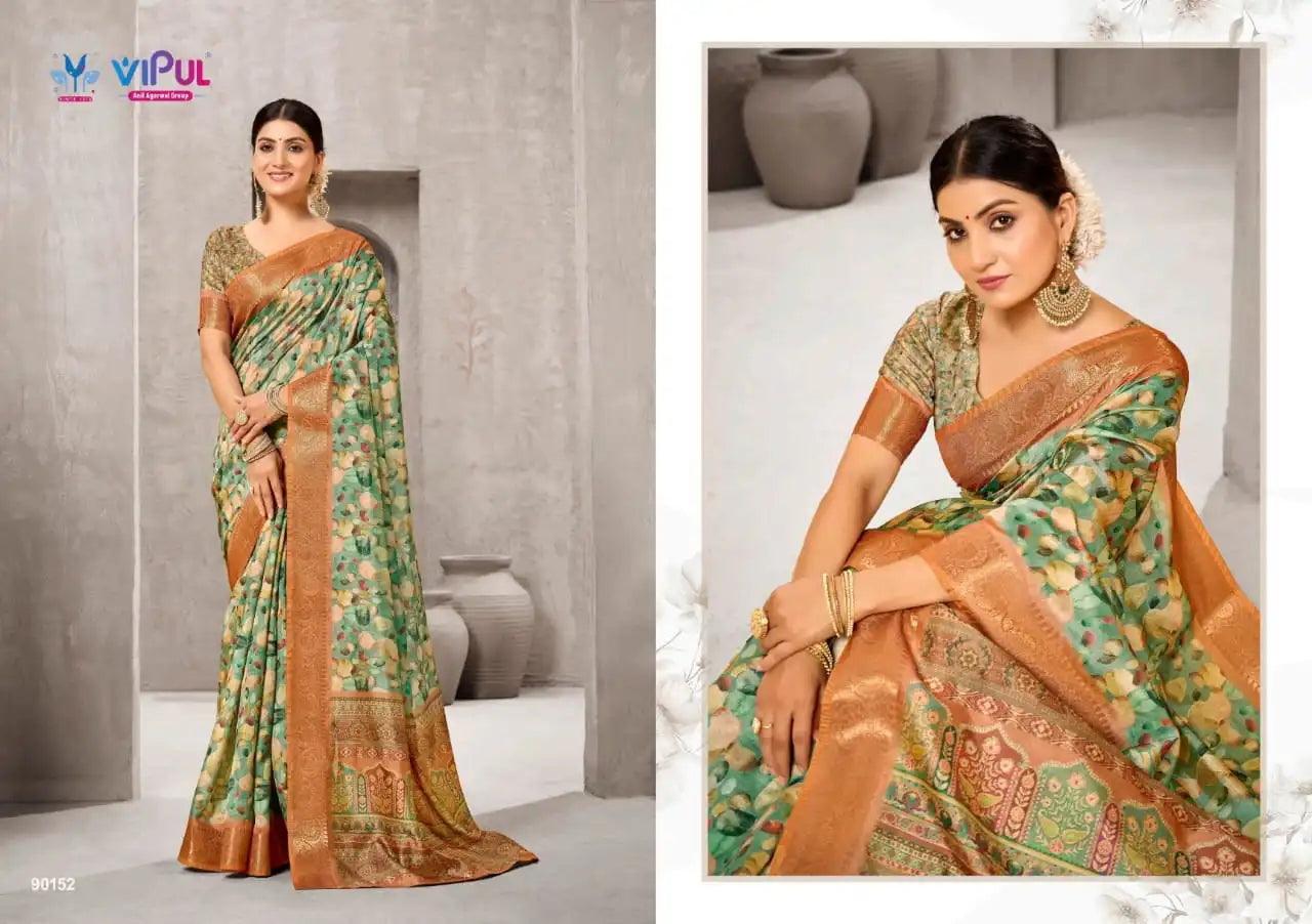 Vipul Sarees Feature Exquisite Silk Weaving Borders That Enhance Their Elegance