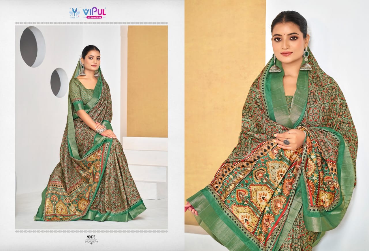 Vipul Sarees Traditional Printed Saree Collection – Elegant and Vibrant Designs