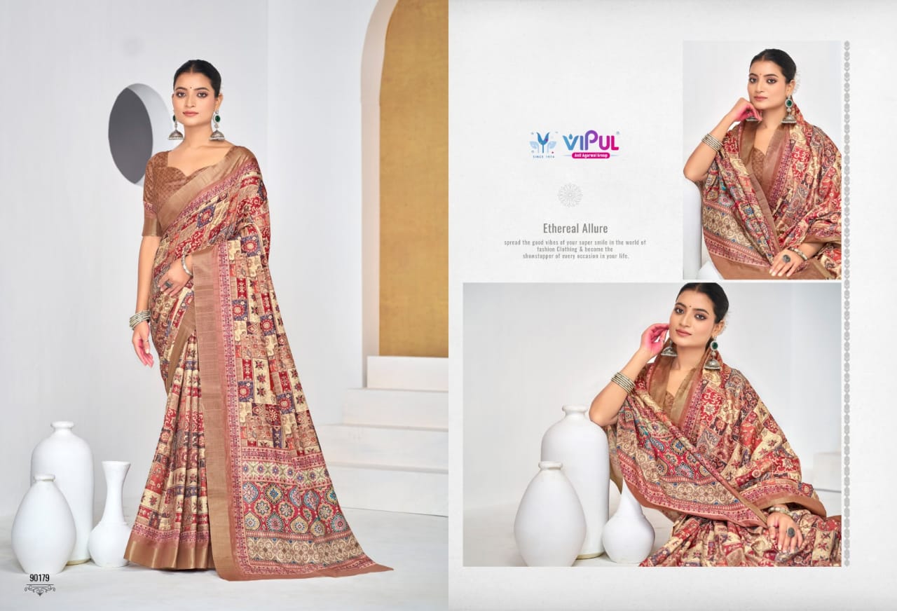 Vipul Sarees Traditional Printed Saree Collection – Elegant and Vibrant Designs