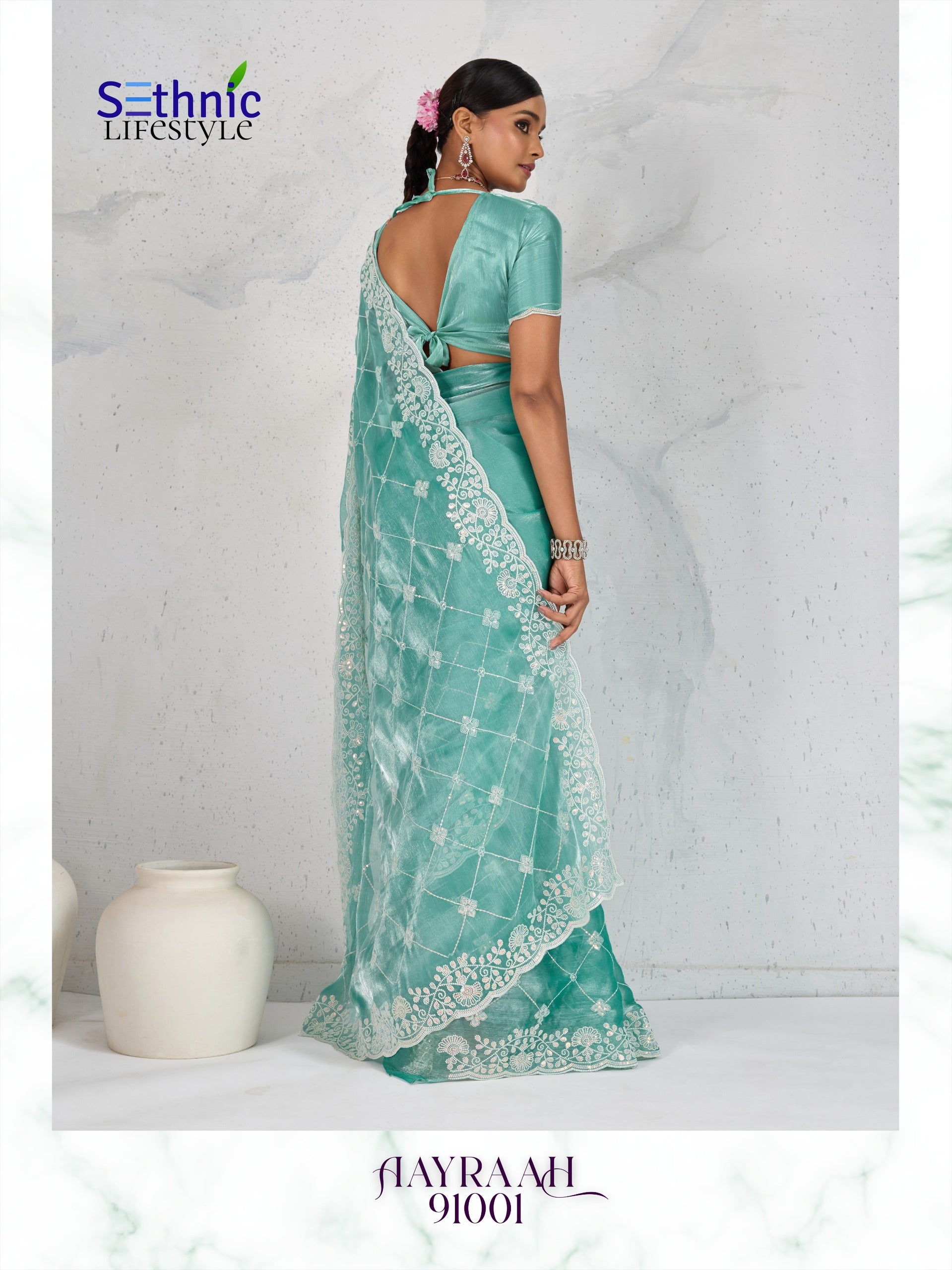 Sethnic Aayraah Burberry Saree Collection – Elegant Scintillating Embroidery and Couture Blouse