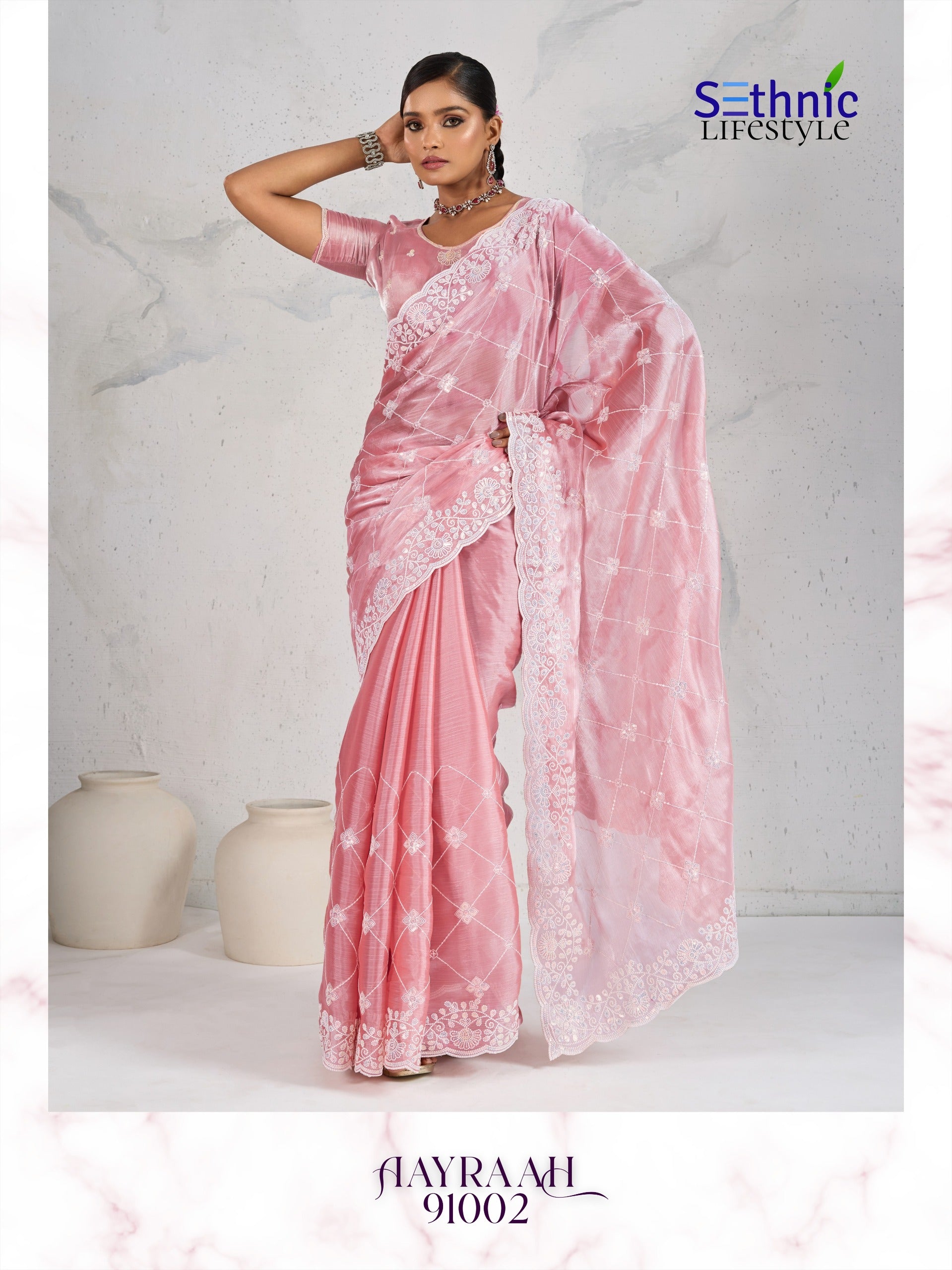 Sethnic Aayraah Burberry Saree Collection – Elegant Scintillating Embroidery and Couture Blouse