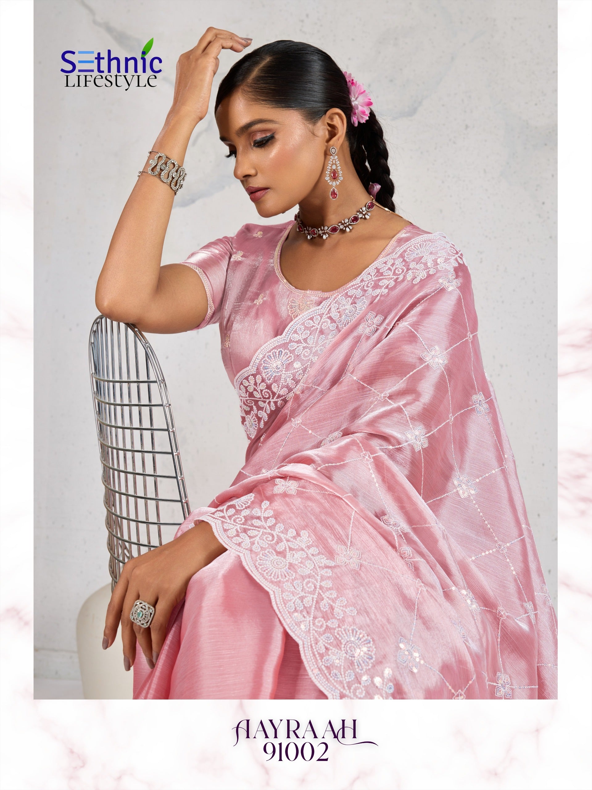 Sethnic Aayraah Burberry Saree Collection – Elegant Scintillating Embroidery and Couture Blouse