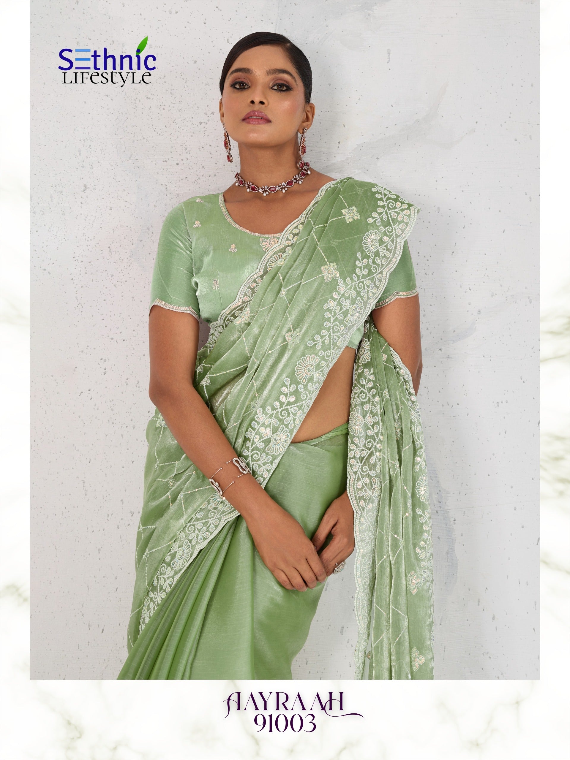 Sethnic Aayraah Burberry Saree Collection – Elegant Scintillating Embroidery and Couture Blouse