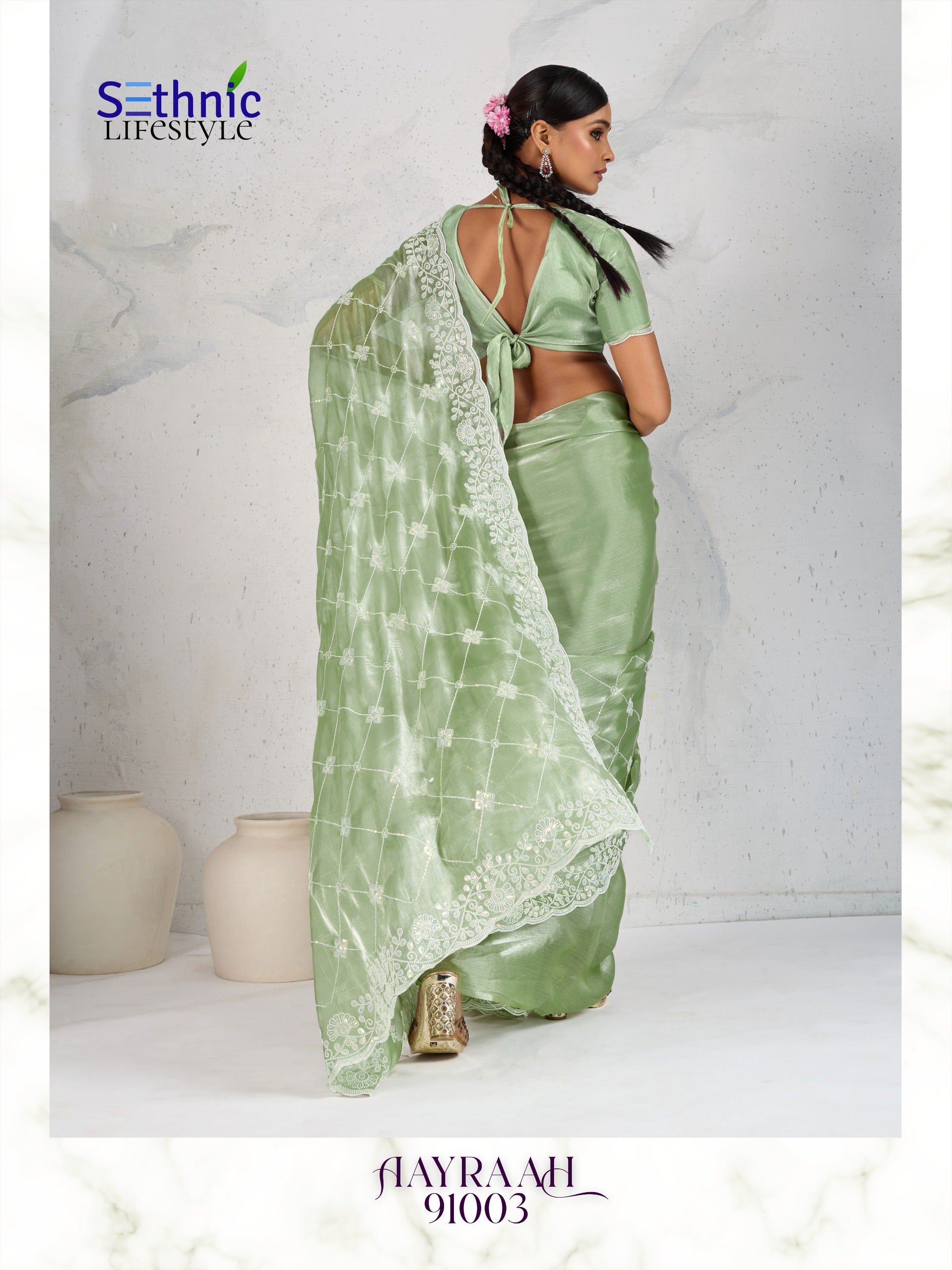 Sethnic Aayraah Burberry Saree Collection – Elegant Scintillating Embroidery and Couture Blouse