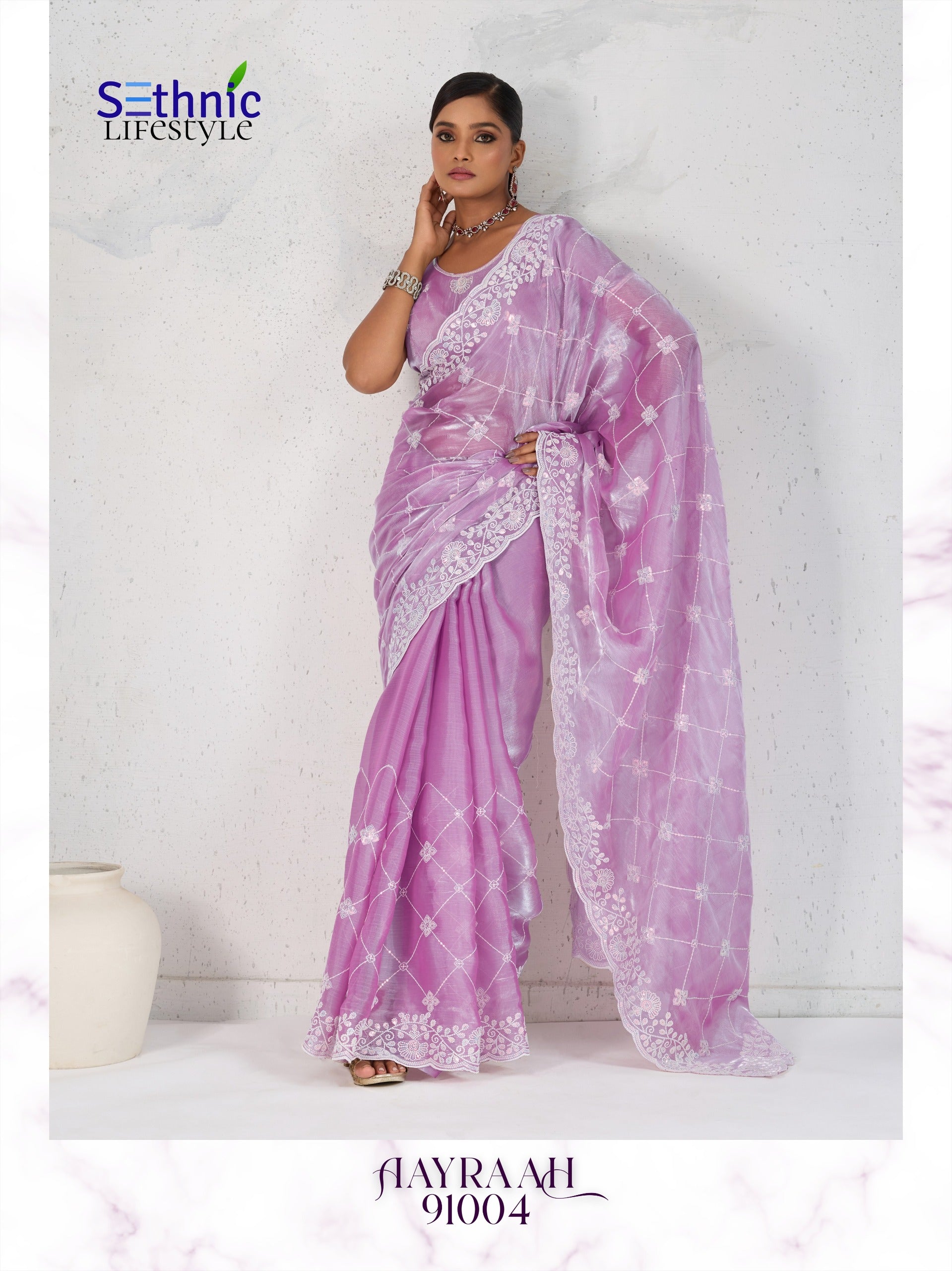Sethnic Aayraah Burberry Saree Collection – Elegant Scintillating Embroidery and Couture Blouse