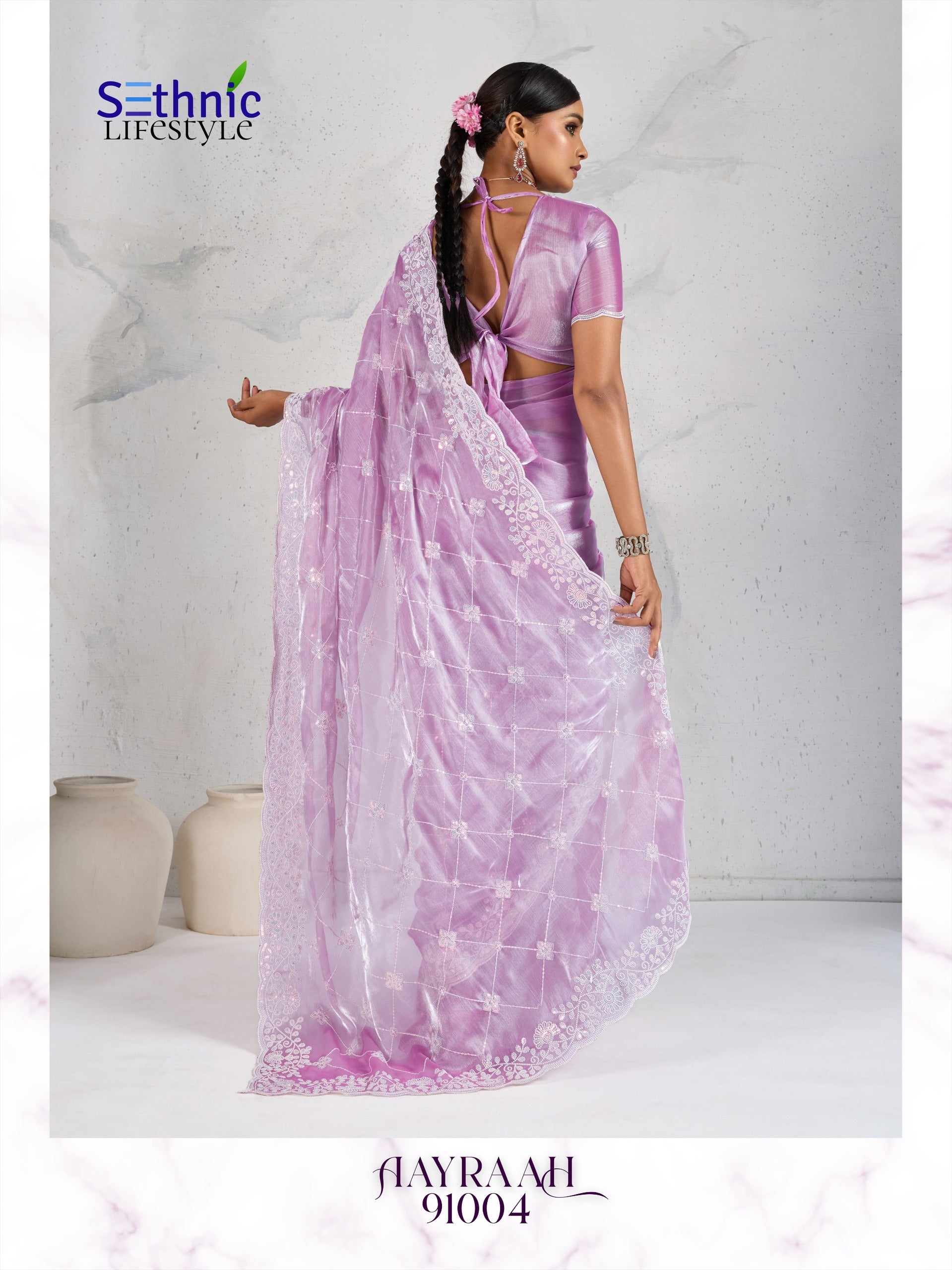 Sethnic Aayraah Burberry Saree Collection – Elegant Scintillating Embroidery and Couture Blouse
