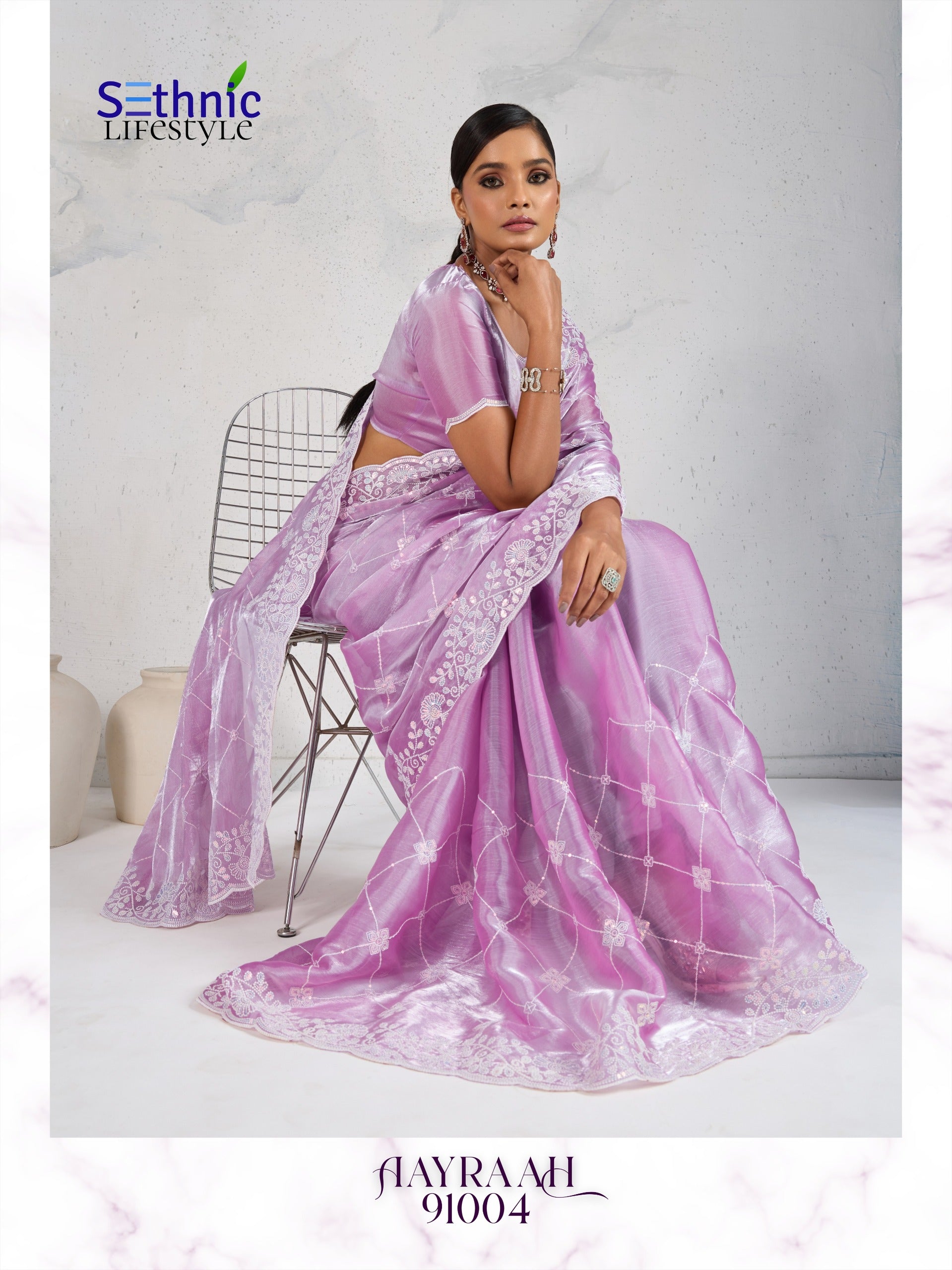 Sethnic Aayraah Burberry Saree Collection – Elegant Scintillating Embroidery and Couture Blouse