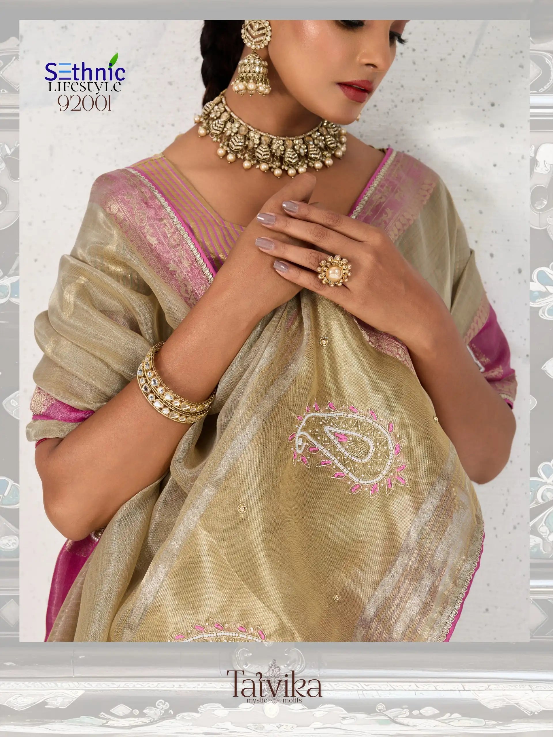 Sethnic Lifestyle Sarees Crafted From A Refined Blend Of Tissue And Linen Fabrics